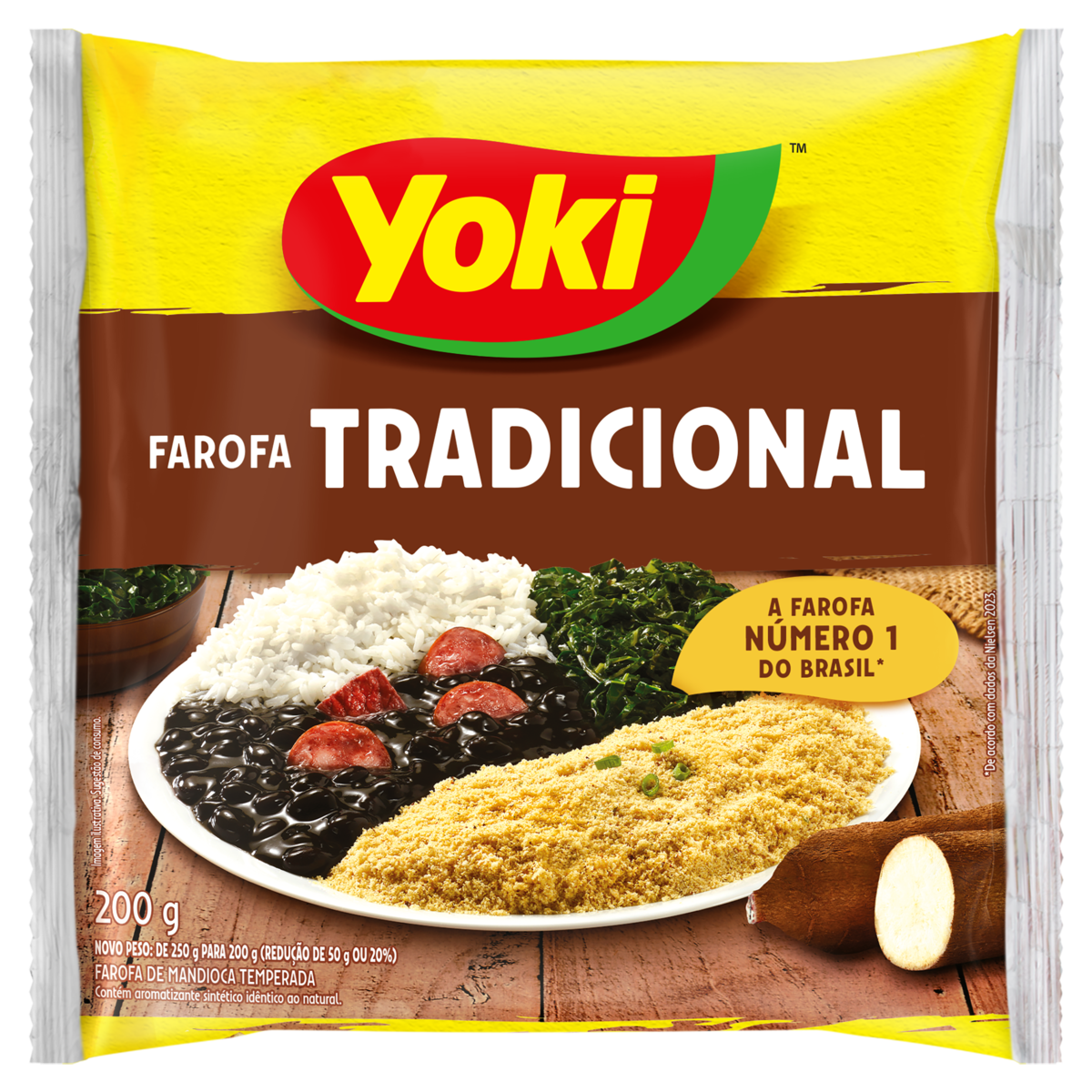Farofa de Mandioca Tradicional Yoki Pacote 200g