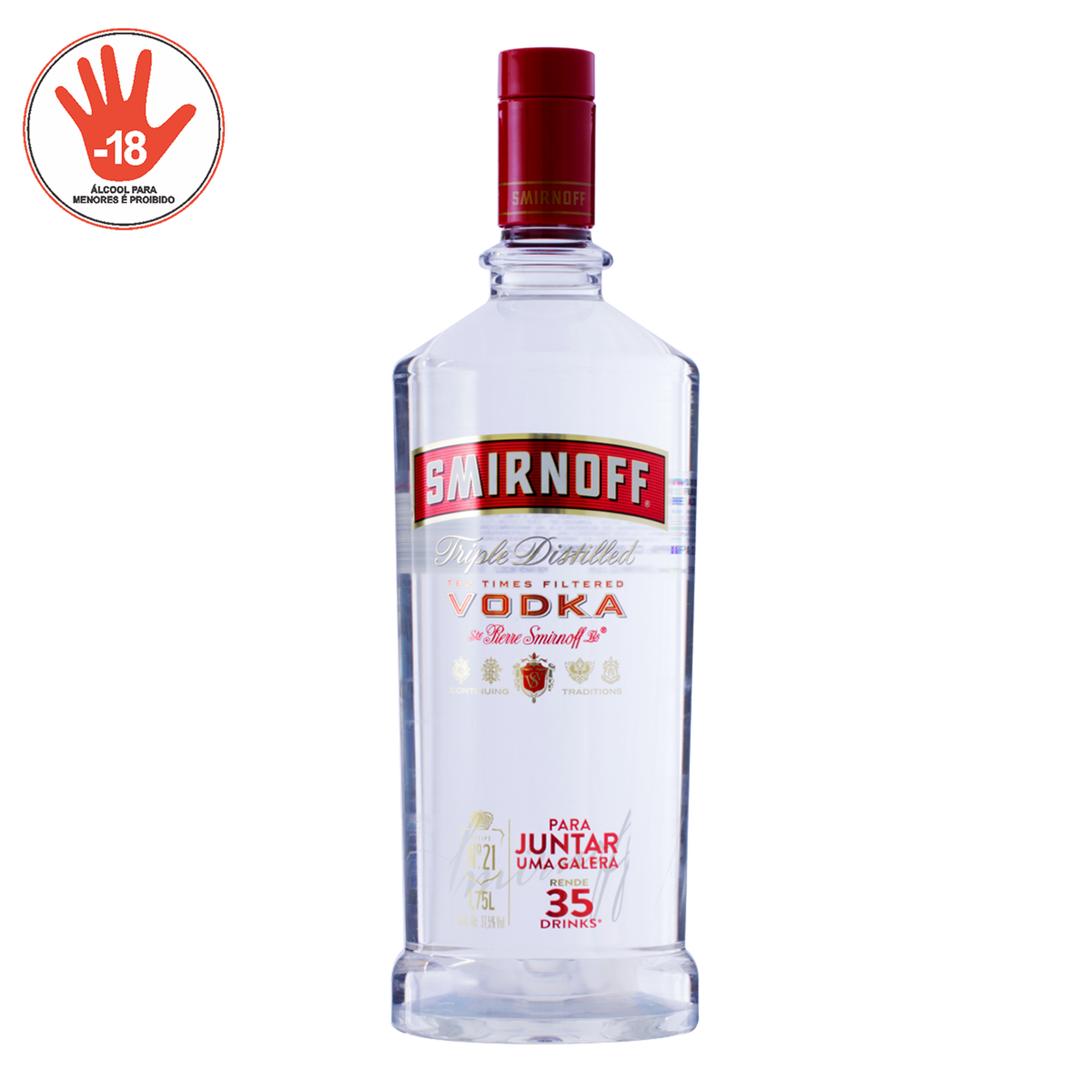 Vodka Smirnoff Garrafa 1,75l&nbsp;