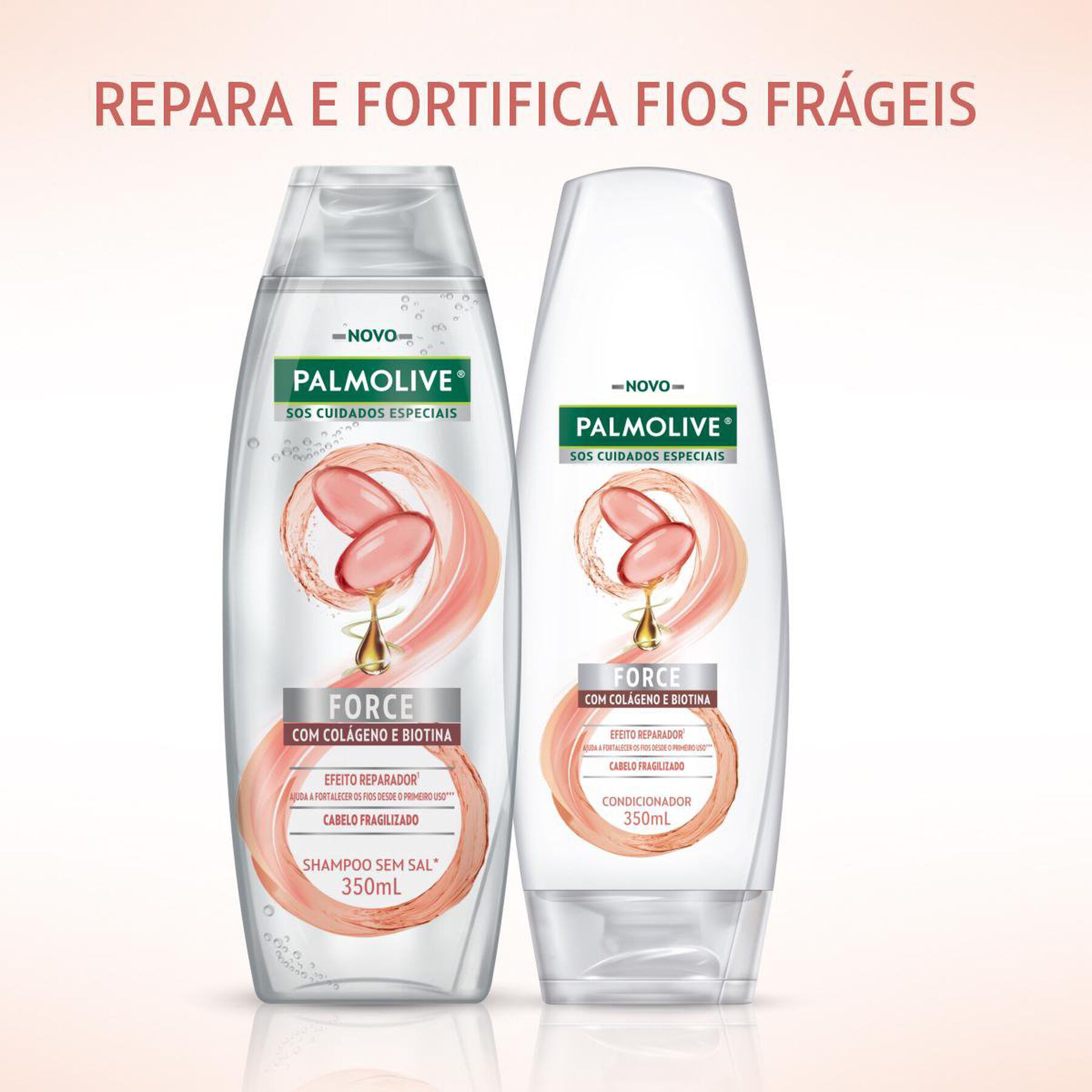 Shampoo Force com Colágeno e Biotina SOS Cuidados Especiais Palmolive Frasco 350ml
