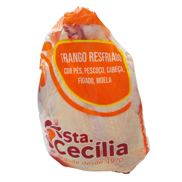 Frango Resfriado Santa Cecília com Pés, Pescoço, Cabeça, Fígado e Moela aprox. 2.800g