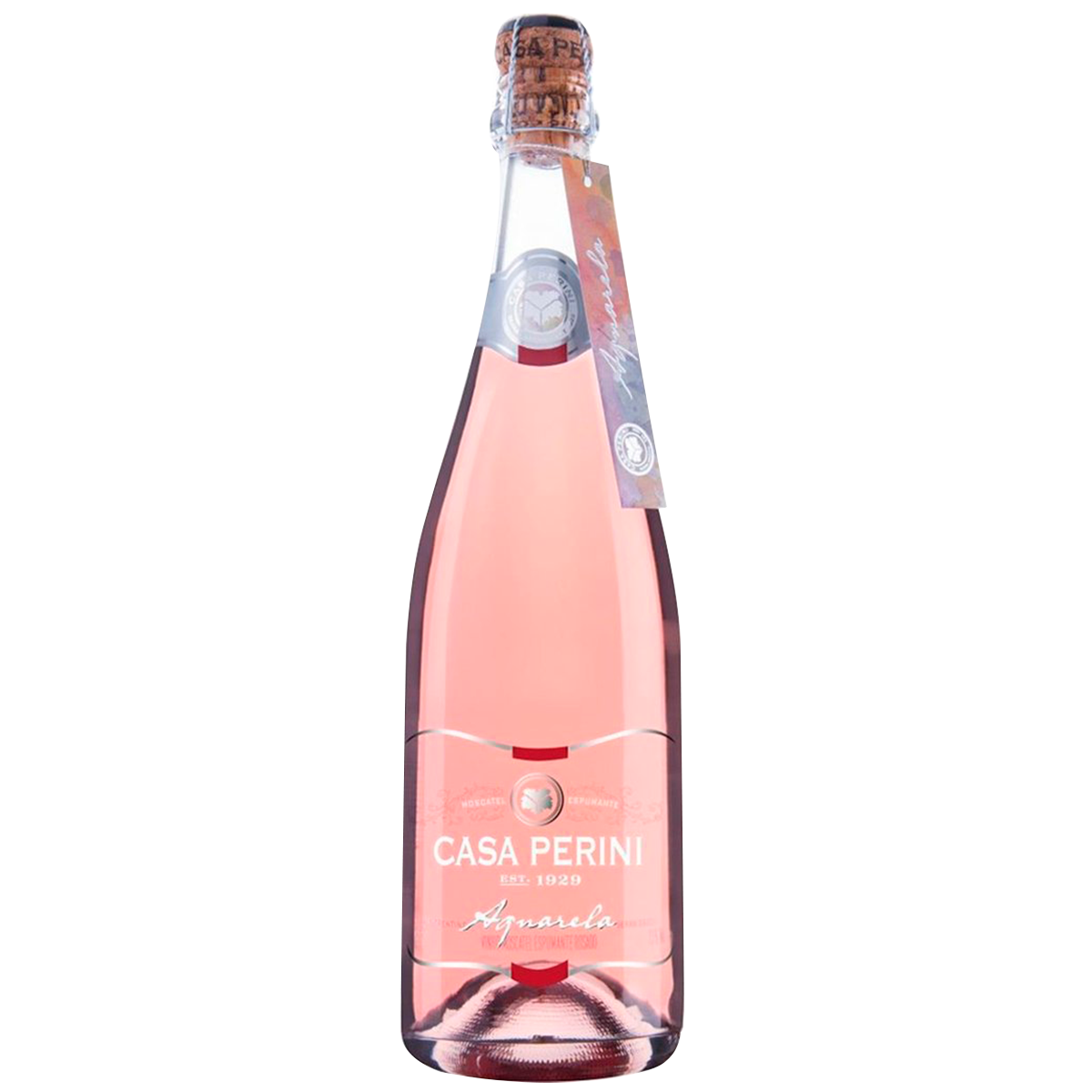 Espumante Ros&eacute; Moscatel Aquarela Casa Perini Garrafa 750ml