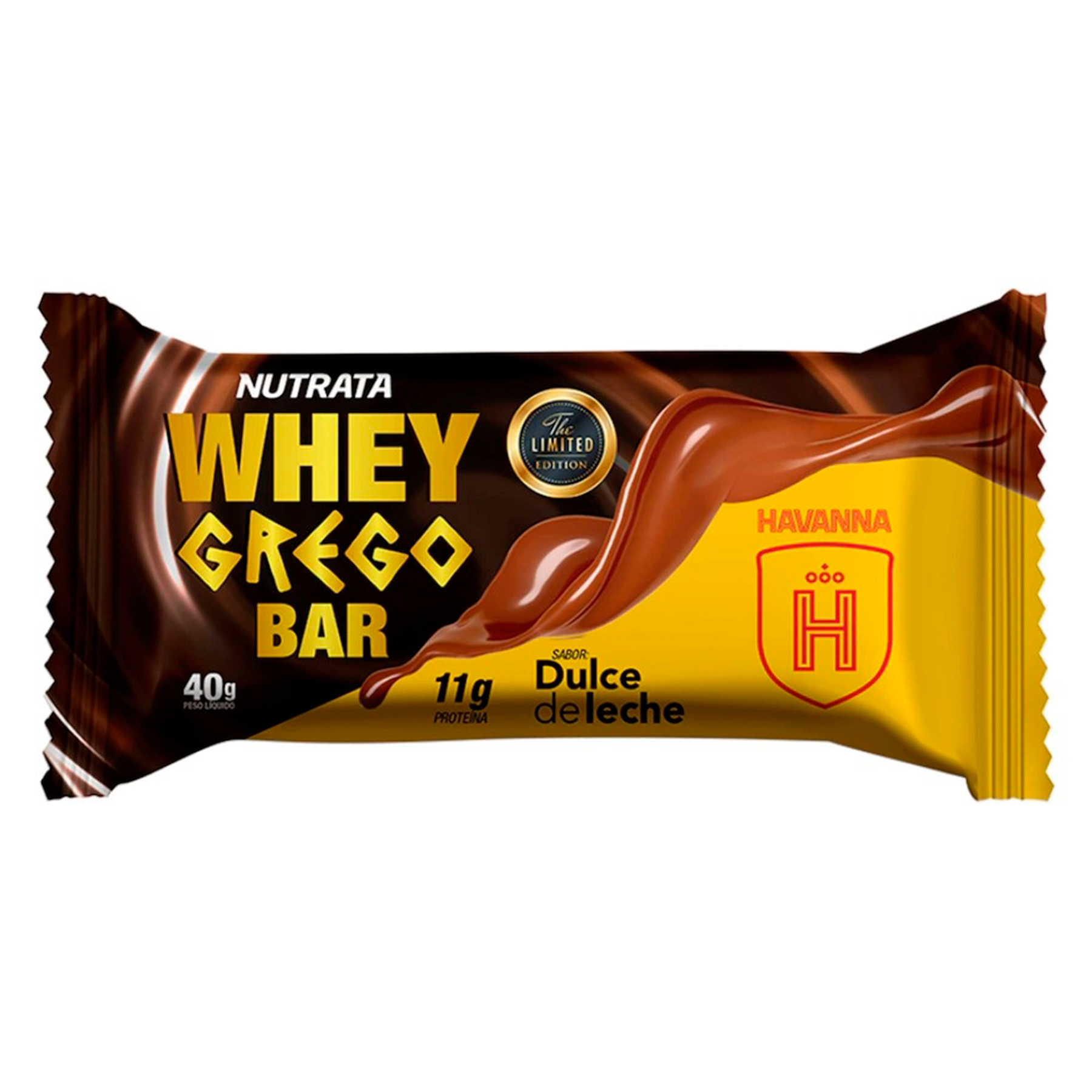 Barra de Proteína Whey Grego Bar Doce de Leite Havanna Nutrata 40g