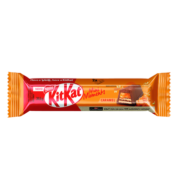 Chocolate Wafer Caramel Mini Moments KitKat Nestlé Pacote 34,6g