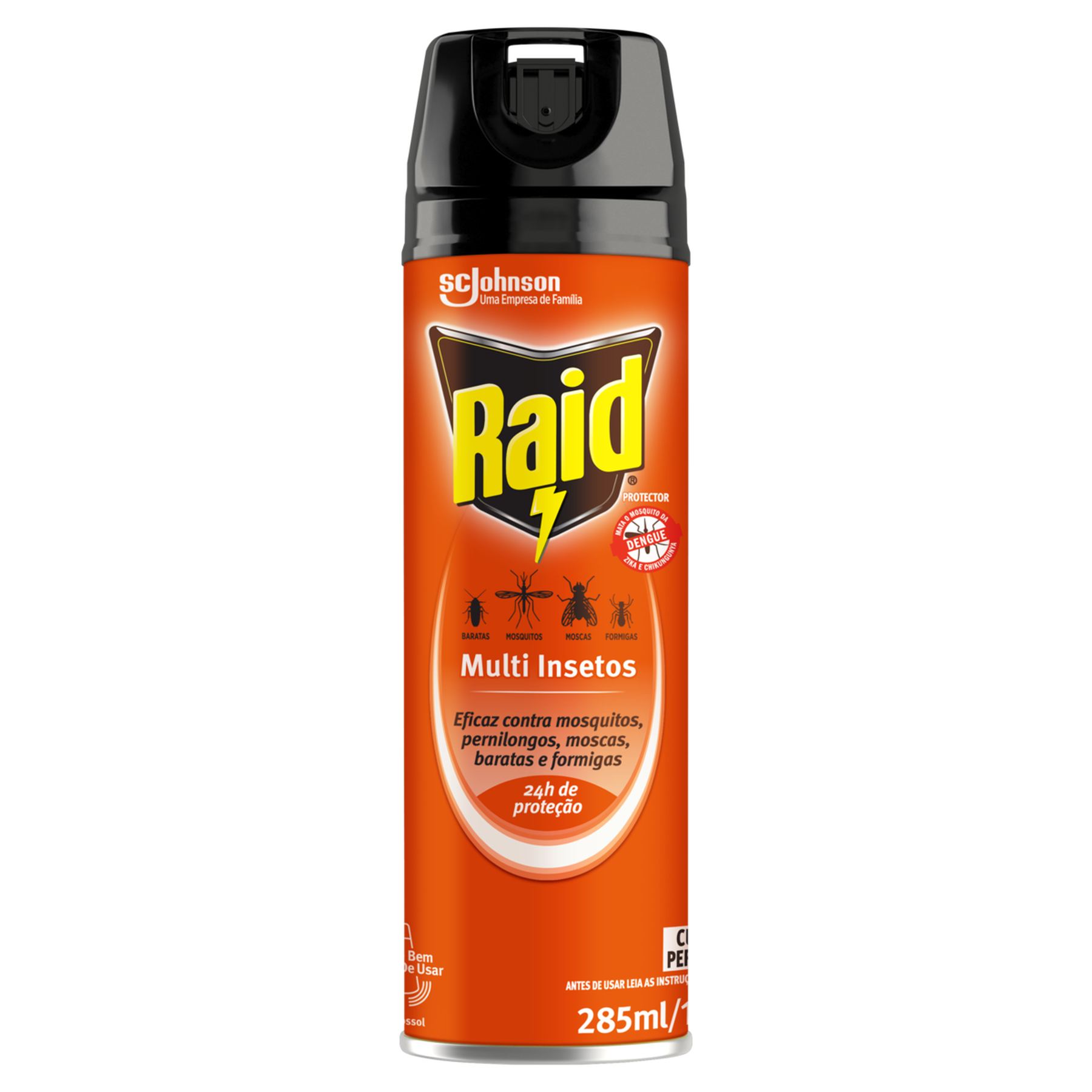 Inseticida Aerossol Multi-Insetos Raid Frasco 285ml