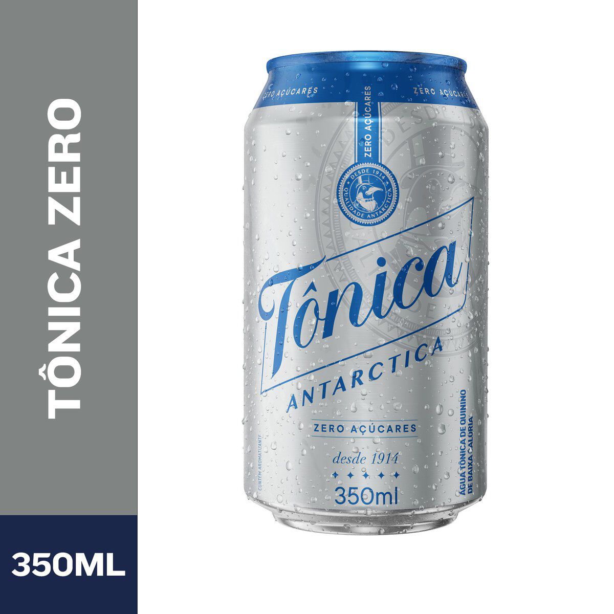 &Aacute;gua T&ocirc;nica Antarctica Zero A&ccedil;&uacute;car 350ml Lata