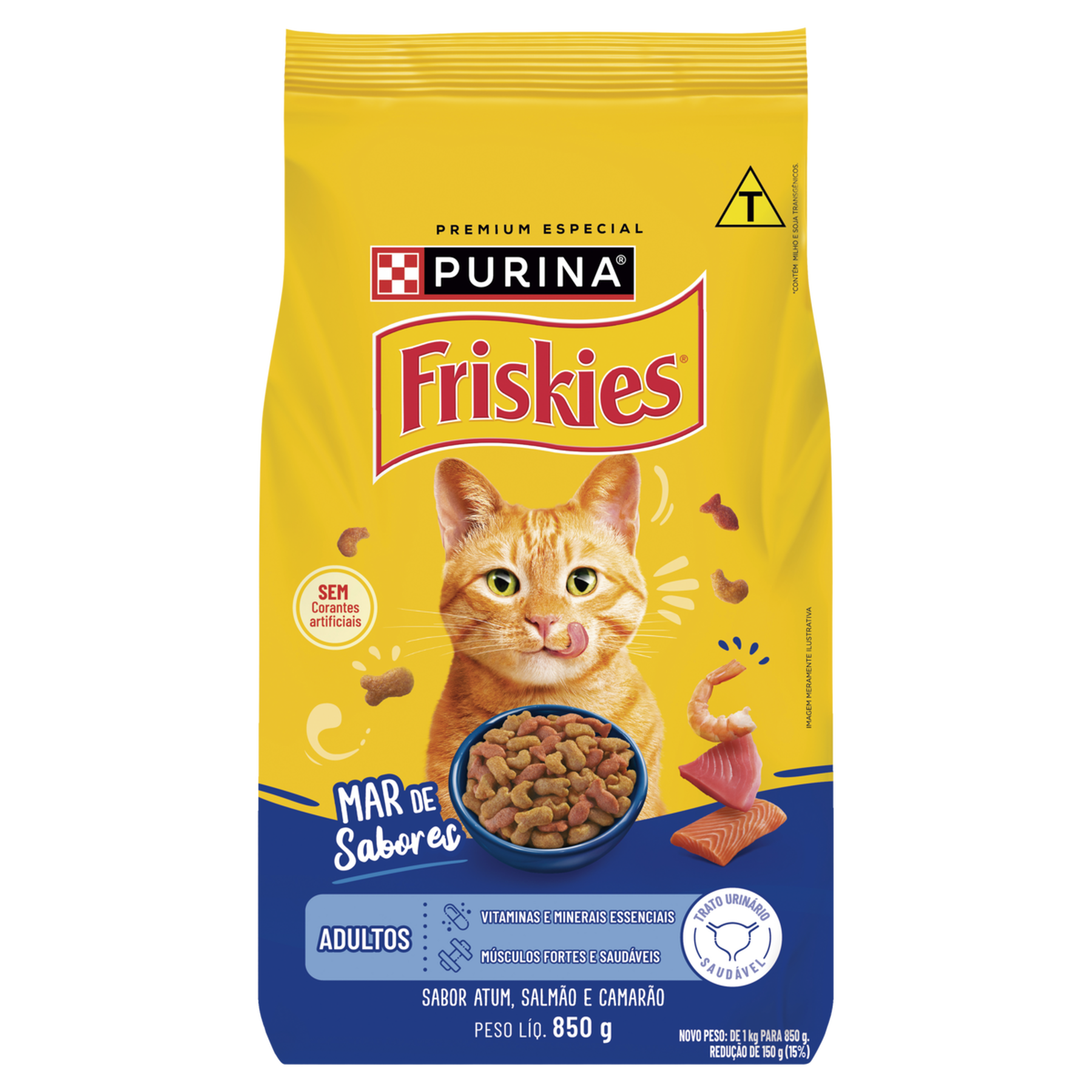 Alimento para Gatos Adultos Mar de Sabores Purina Friskies Pacote 850g