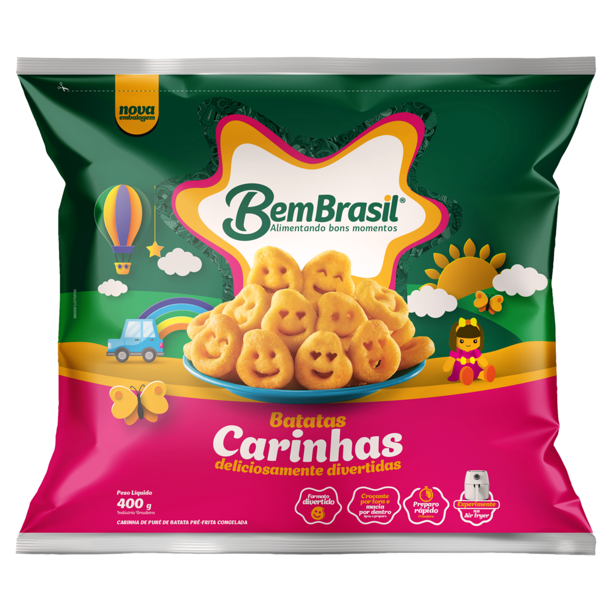 Batata Carinhas Bem Brasil Pacote 400g