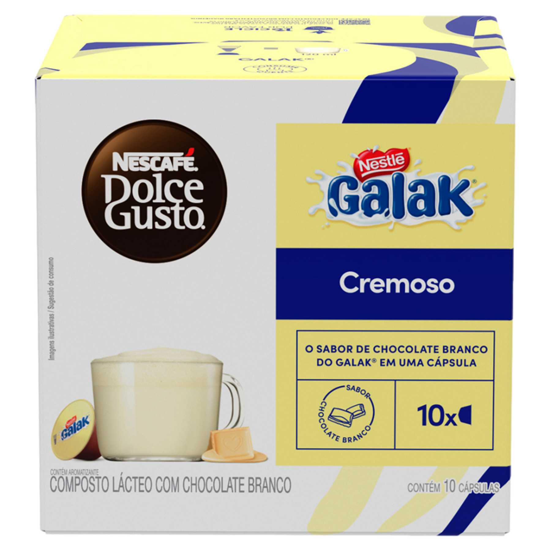 Composto Lácteo em Cápsula Galak Dolce Gusto Nescafé Caixa C/10 Unidades