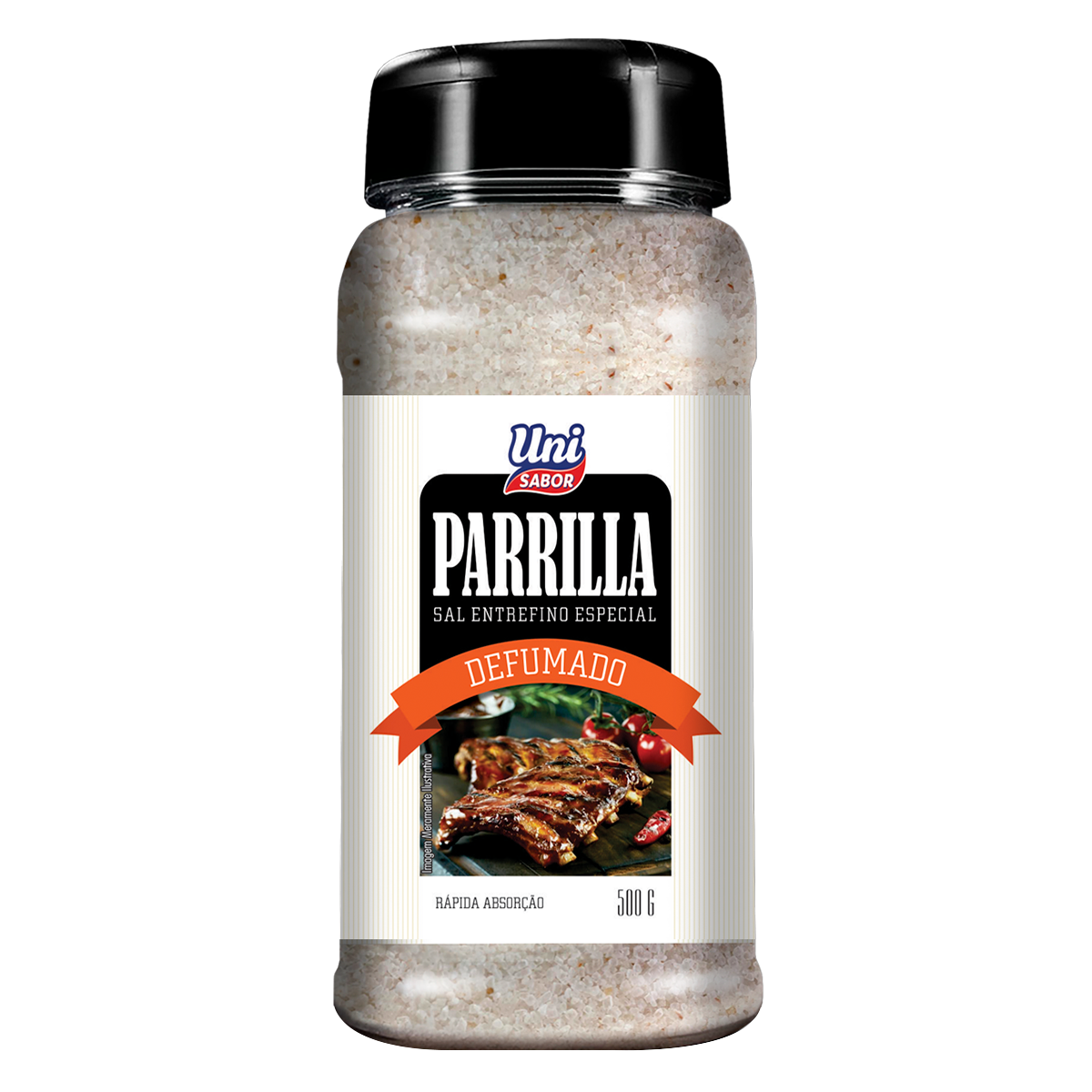 Sal Entrefino Especial Parrilla Defumado Uni Sabor 500g
