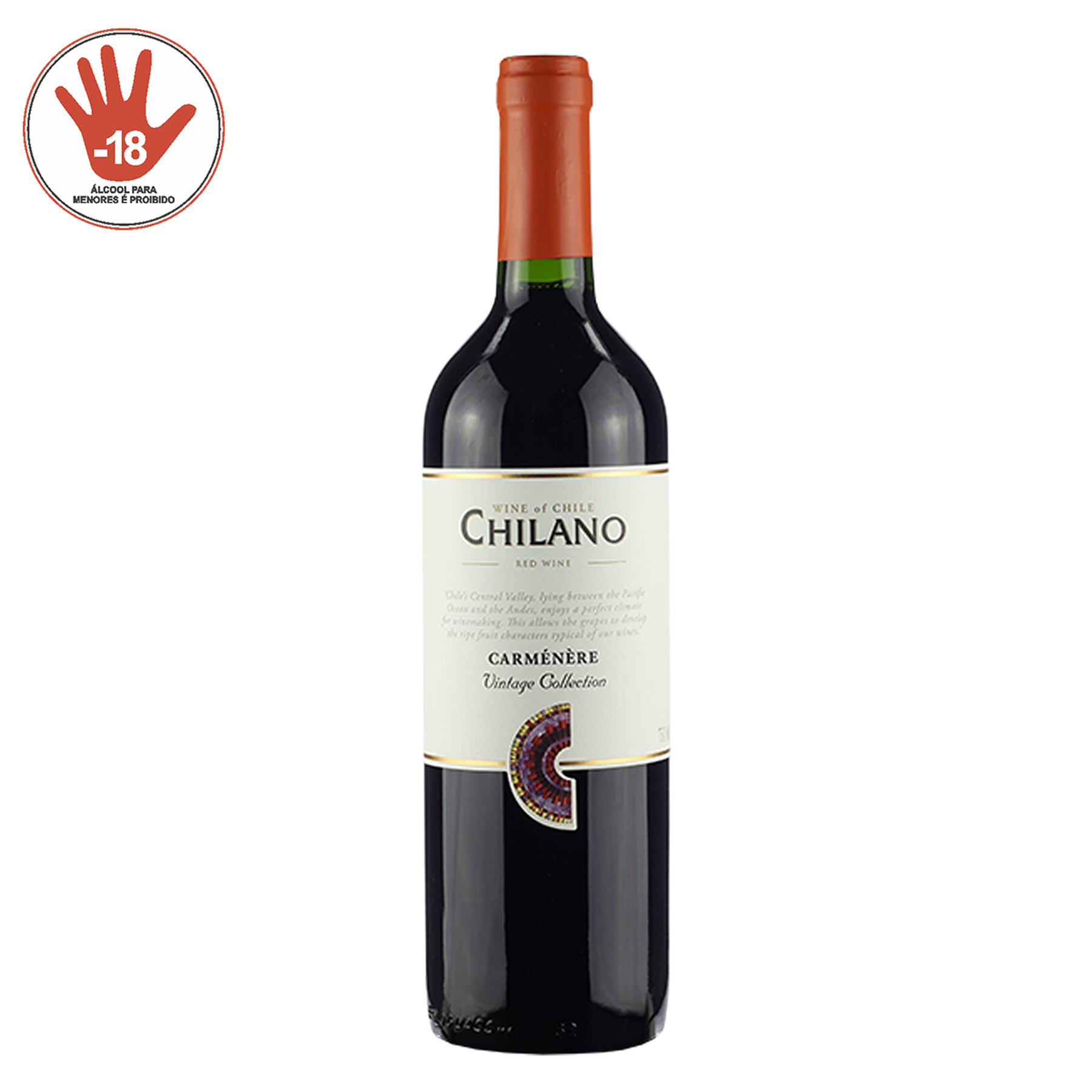 Vinho Tinto Carménère Chilano Garrafa 750ml