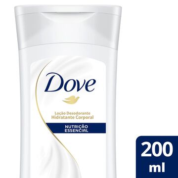 Loção Desodorante Hidratante Corporal Nutrição Essencial Dove Frasco 200ml