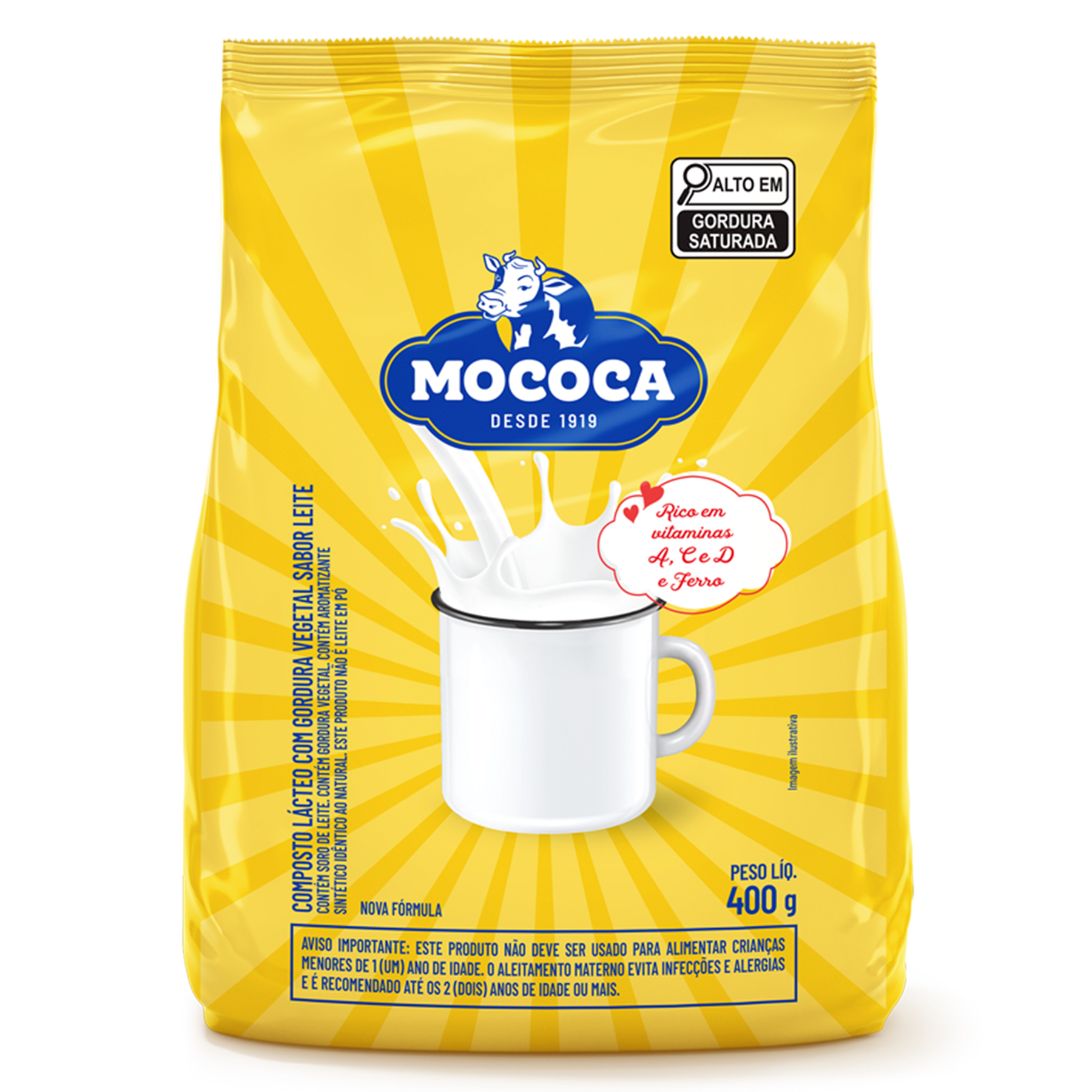 Composto L&aacute;cteo Mococa Pacote 400g
