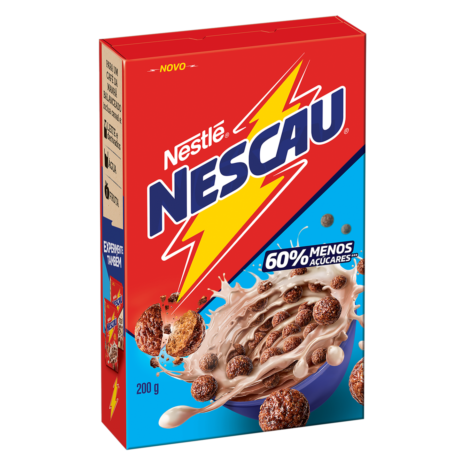 Cereal Matinal 60% Menos Açúcar Nescau Nestlé Caixa 200g