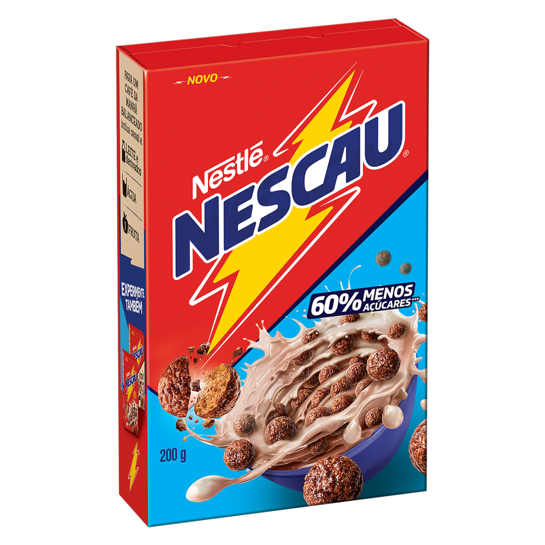 Cereal Matinal 60% Menos Açúcar Nescau Nestlé Caixa 200g