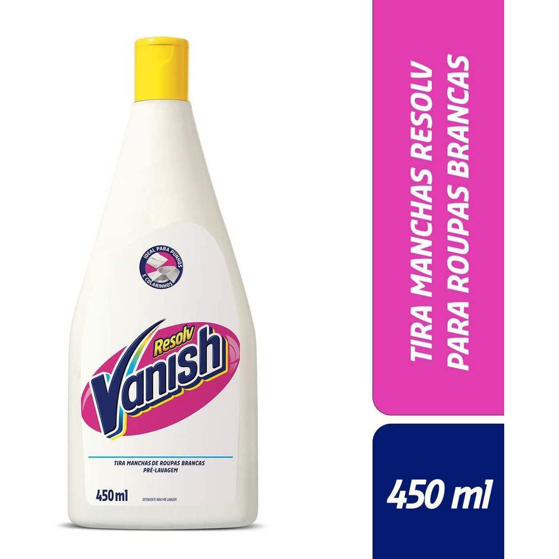 Tira-Manchas Líquido Roupas Brancas Pré-Lavagem Vanish Resolv Squeeze 450ml