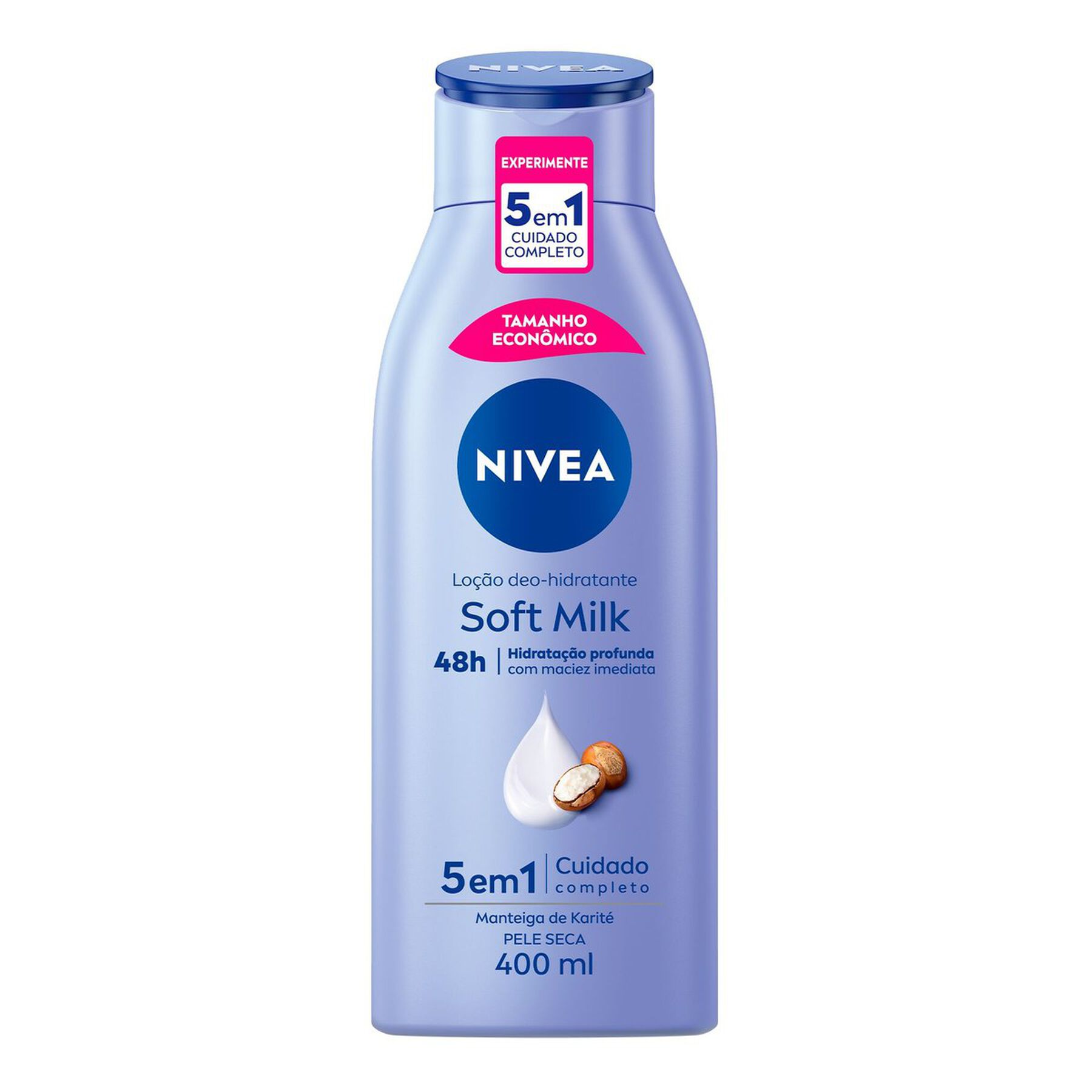 Lo&ccedil;&atilde;o Deo-Hidratante Nivea Soft Milk Frasco 400ml&nbsp;