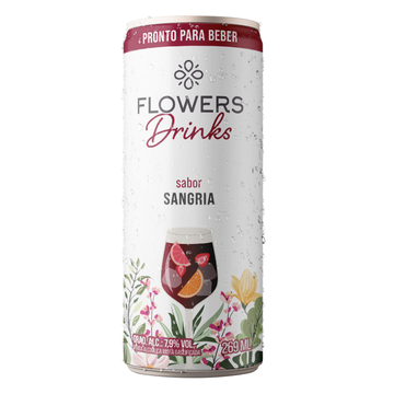 Bebida Alcoólica Sangria Flowers Drinks Lata 269ml