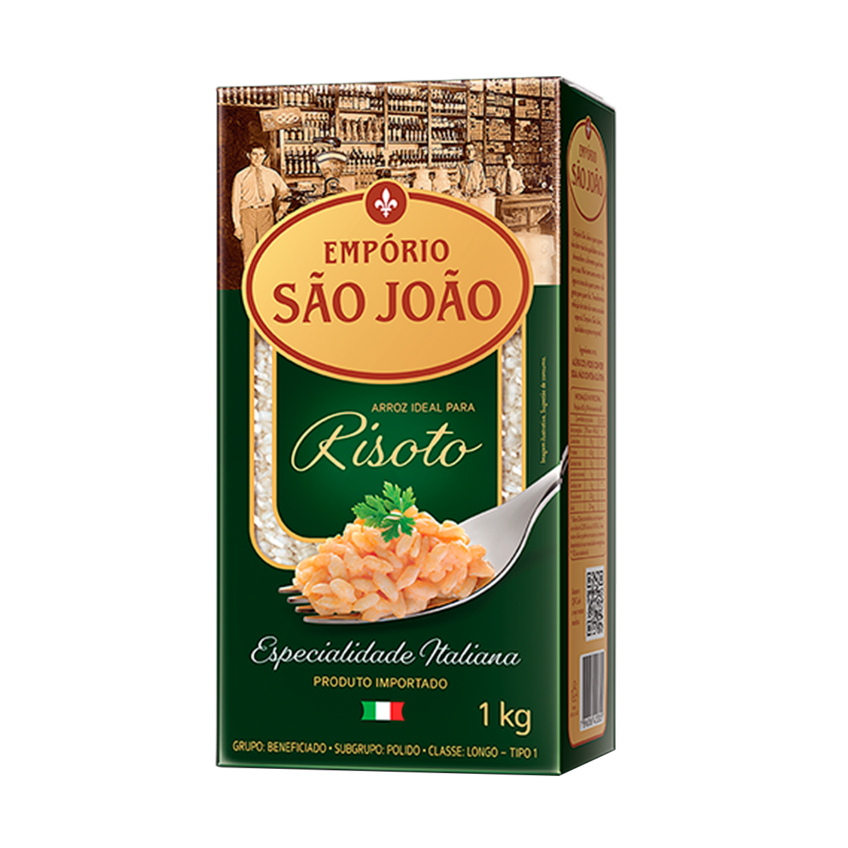 Arroz para Risoto Emp&oacute;rio S&atilde;o Jo&atilde;o Caixa 1kg