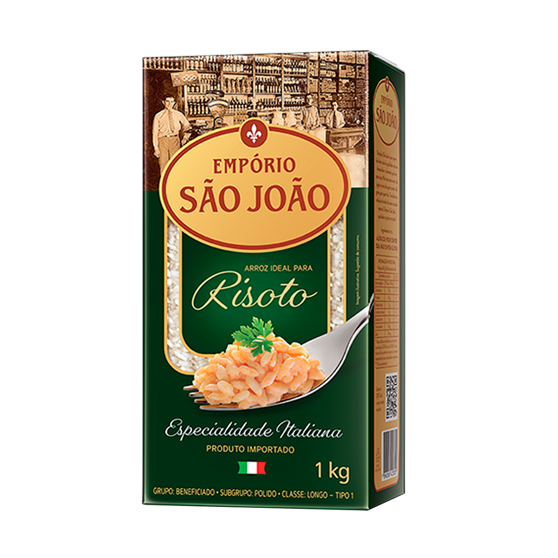Arroz para Risoto Emp&oacute;rio S&atilde;o Jo&atilde;o Caixa 1kg