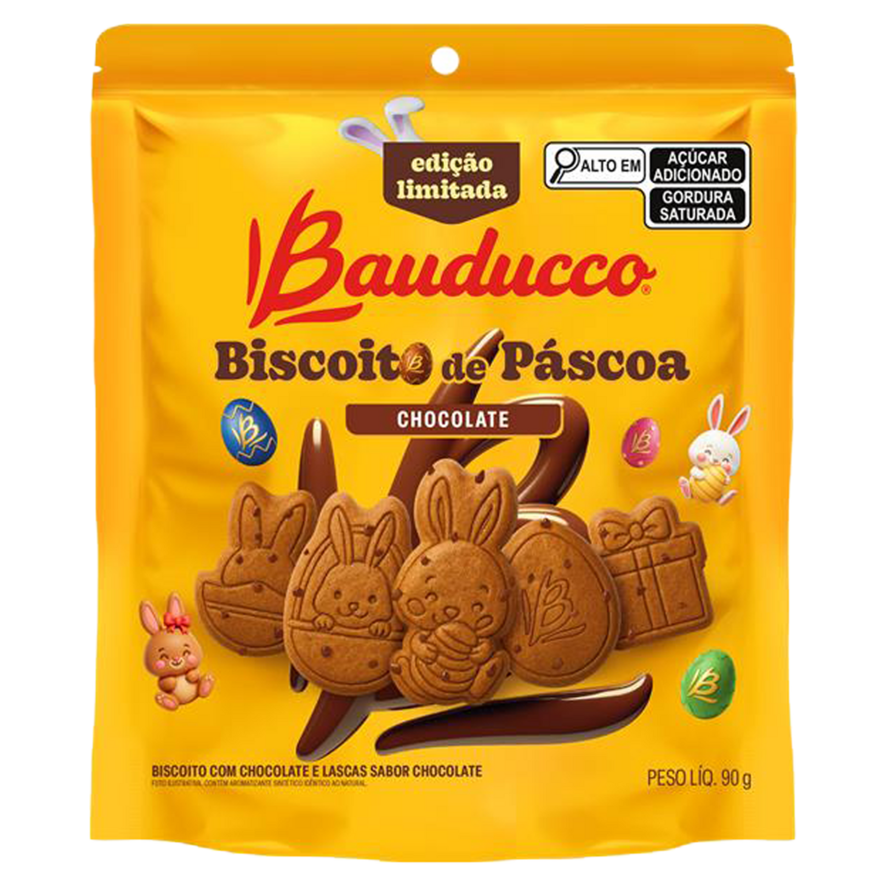 Biscoito de P&aacute;scoa Chocolate Bauducco Sach&ecirc; 90g