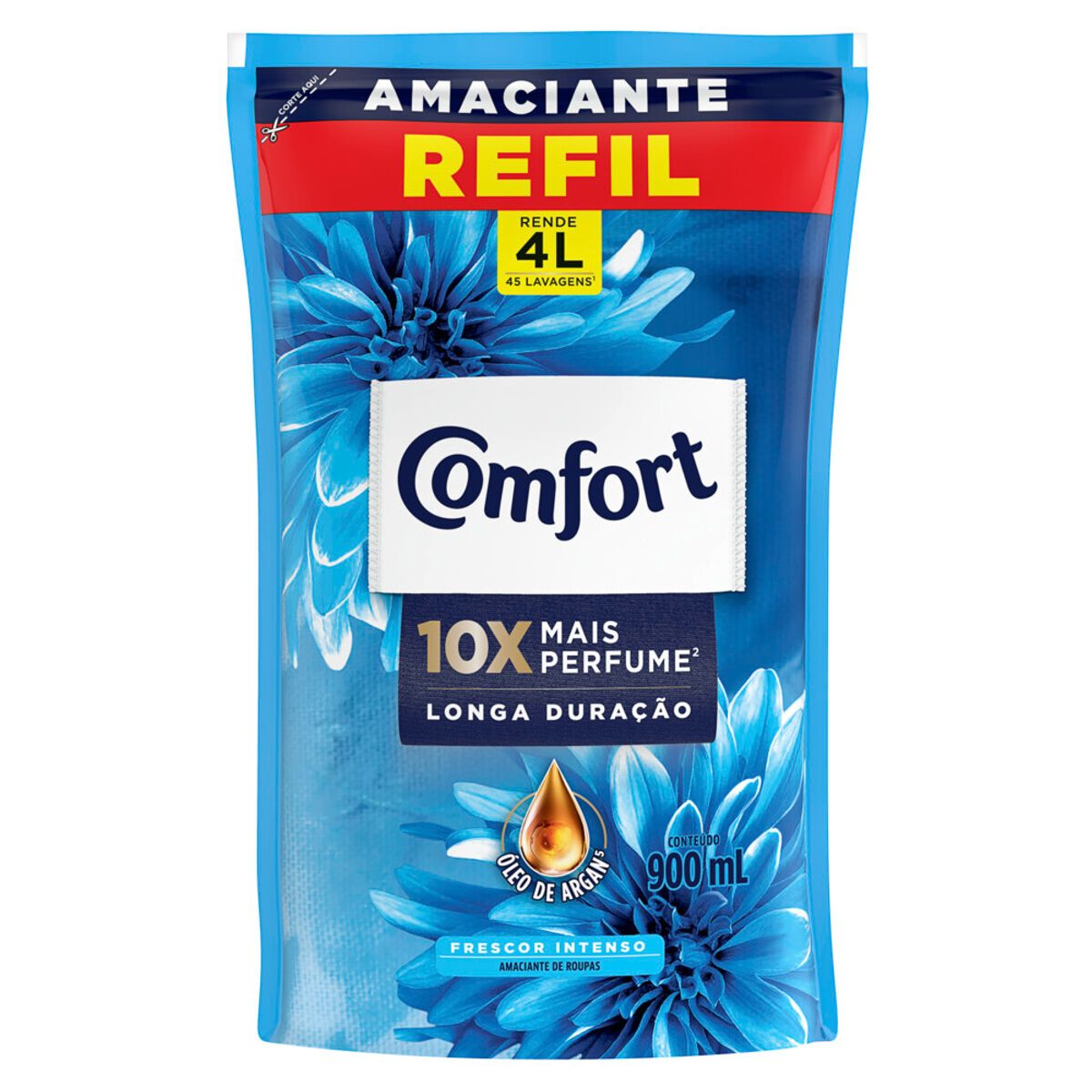 Amaciante Concentrado Comfort Frescor Intenso 900ml Refil