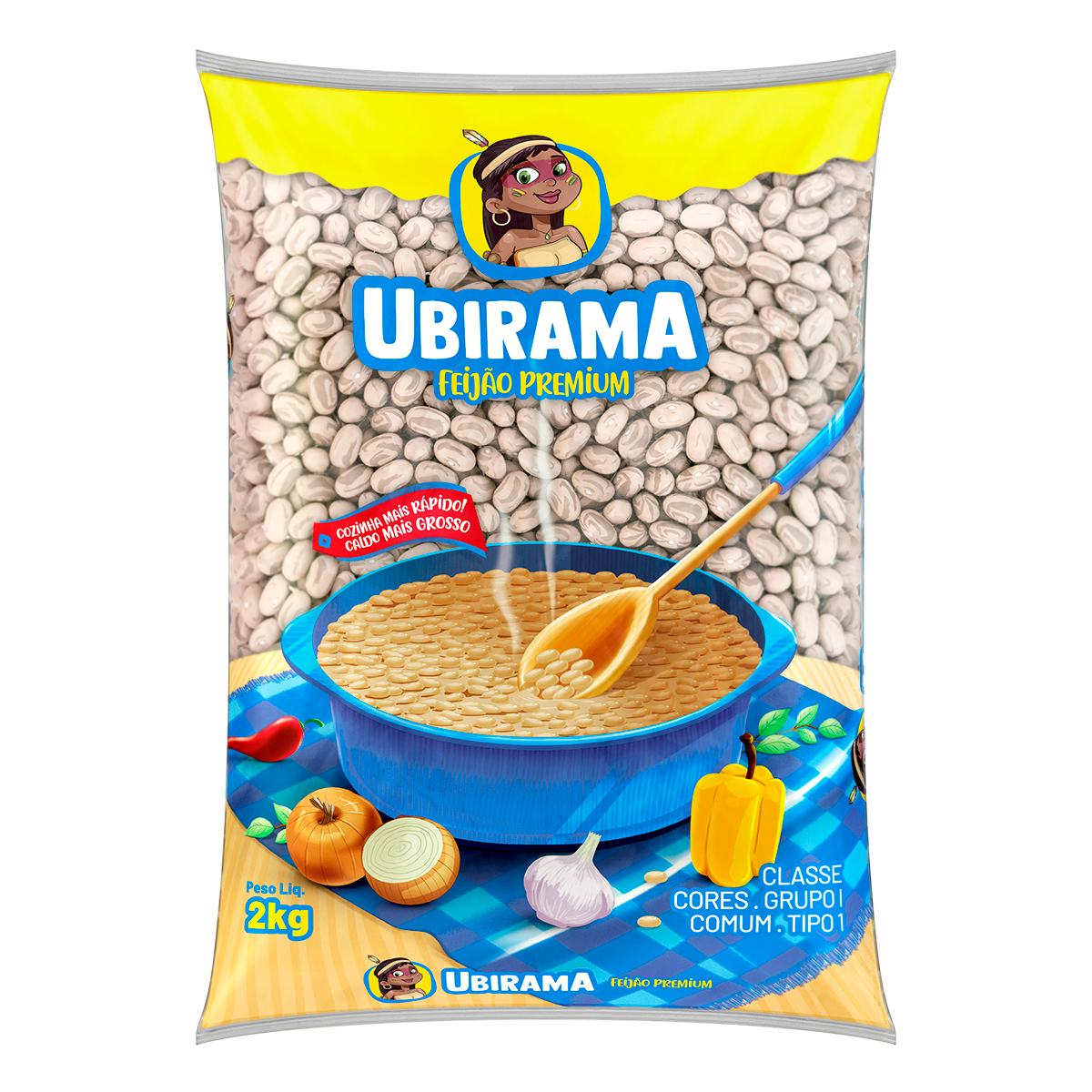 Feij&atilde;o Carioca Ubirama 2kg