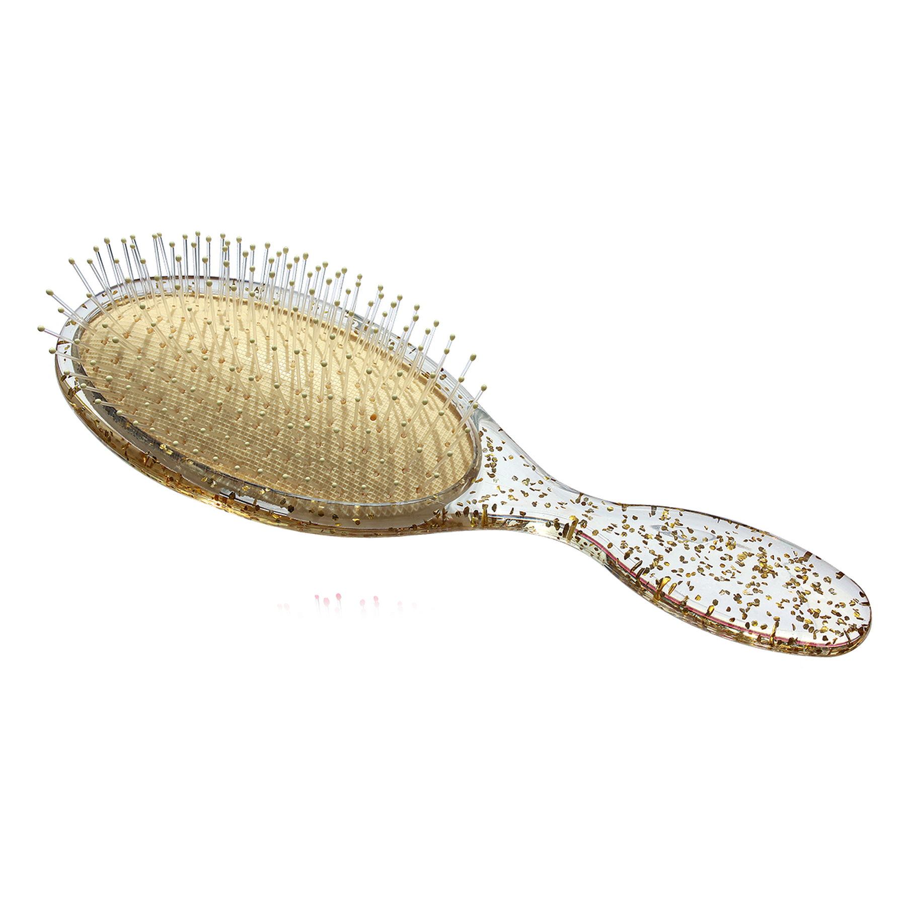 Escova para Cabelo Oval Glitter Transparente Corpus - Sortida