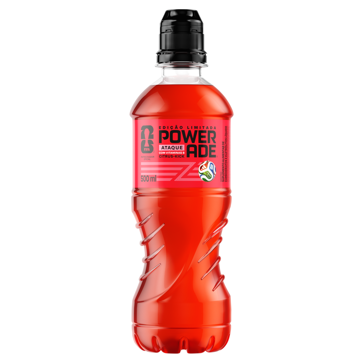 Isot&ocirc;nico Citrus Kick Ataque Powerade Garrafa 500ml