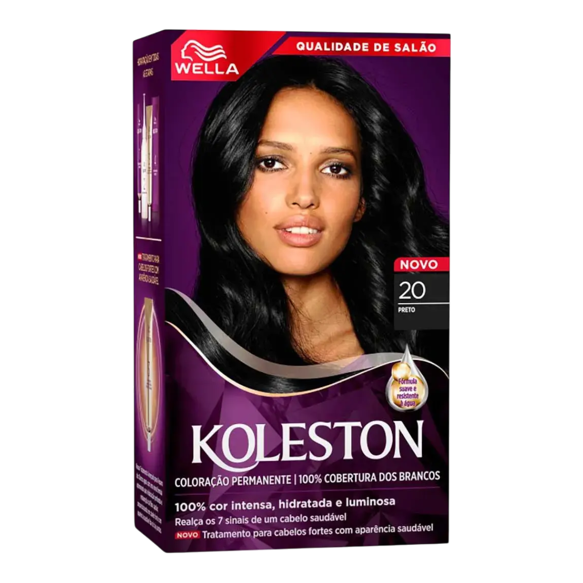 Kit Colora&ccedil;&atilde;o Creme 20 Preto Wella Koleston