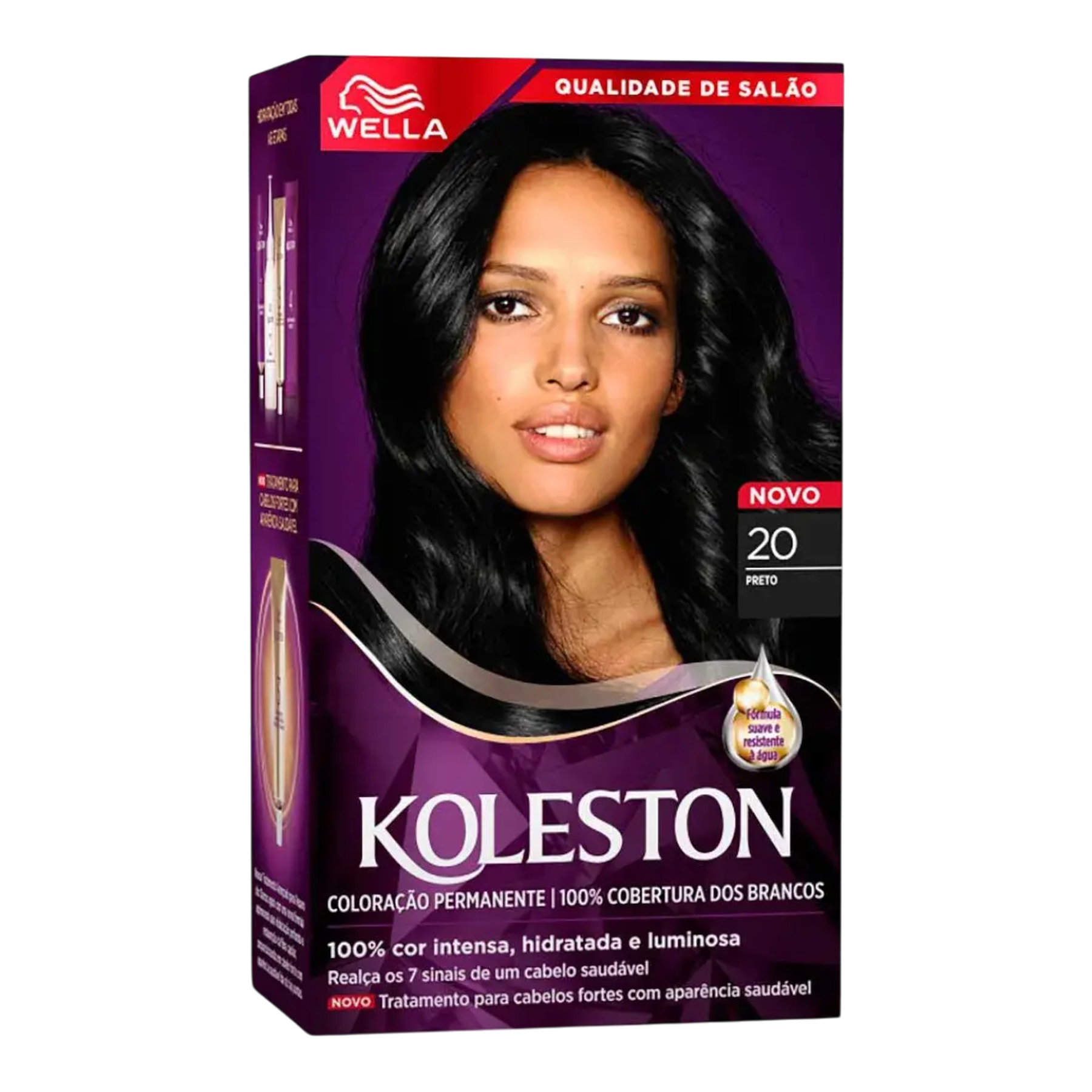 Kit Colora&ccedil;&atilde;o Creme 20 Preto Wella Koleston