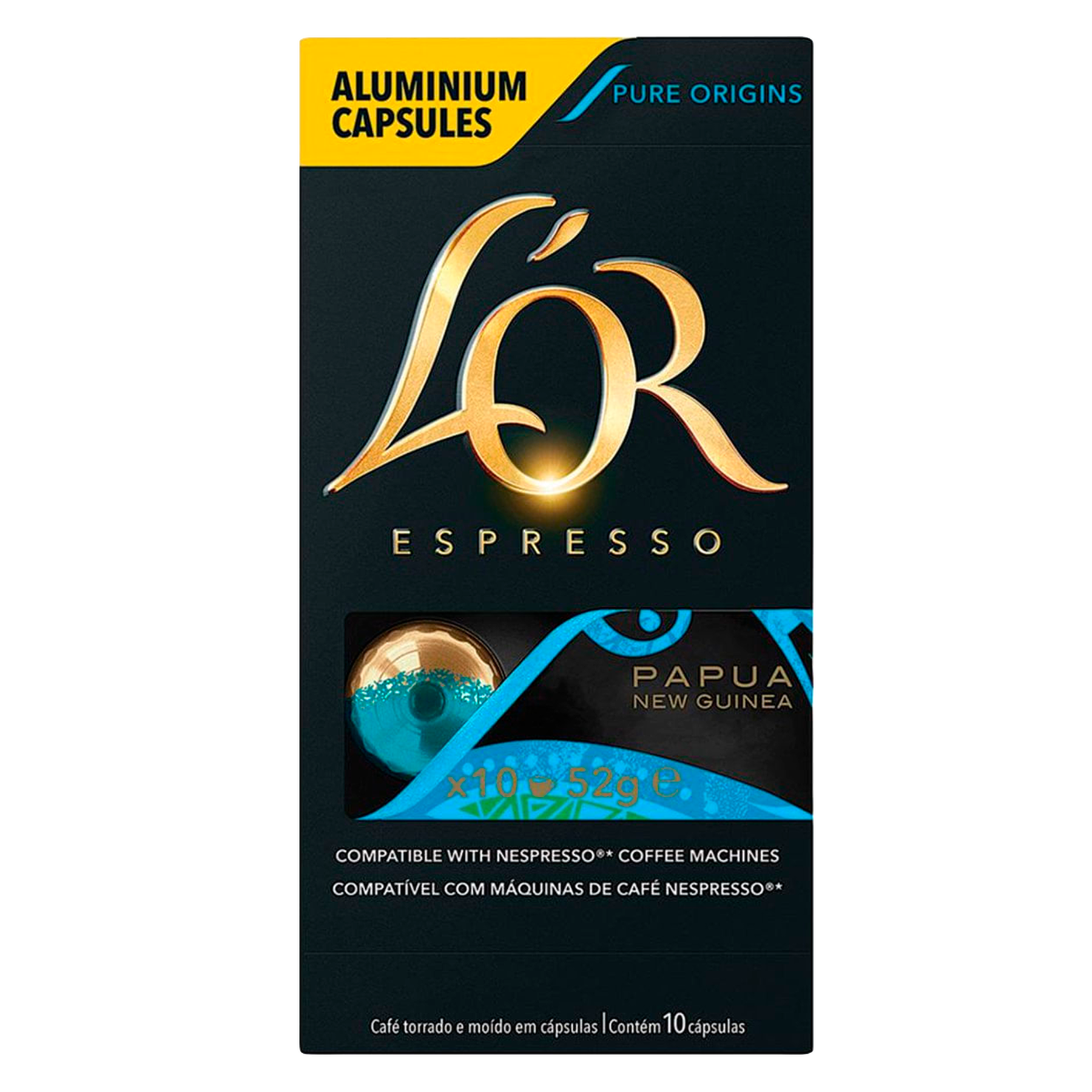 Café Espresso em Cápsula Papua L'or Caixa 52g C/10 Unidades