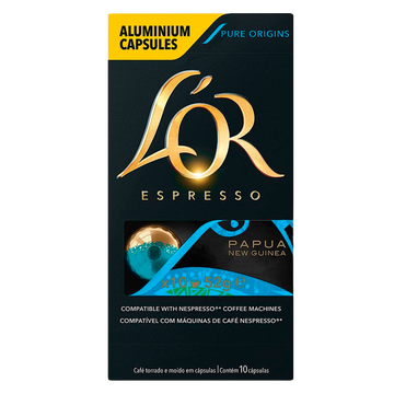 Café Espresso em Cápsula Papua L'or Caixa 52g C/10 Unidades