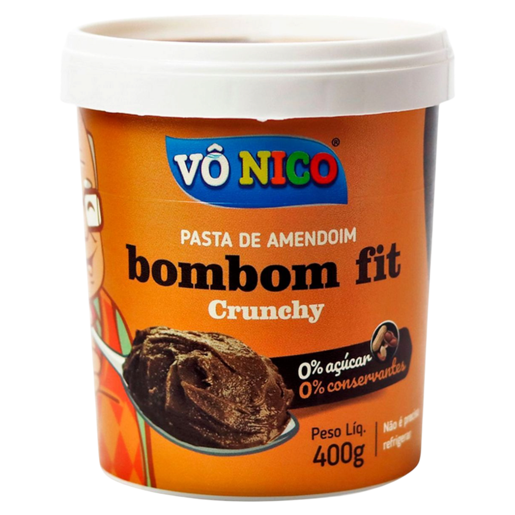 Pasta de Amendoim Bombom Fit V&ocirc; Nico 400g