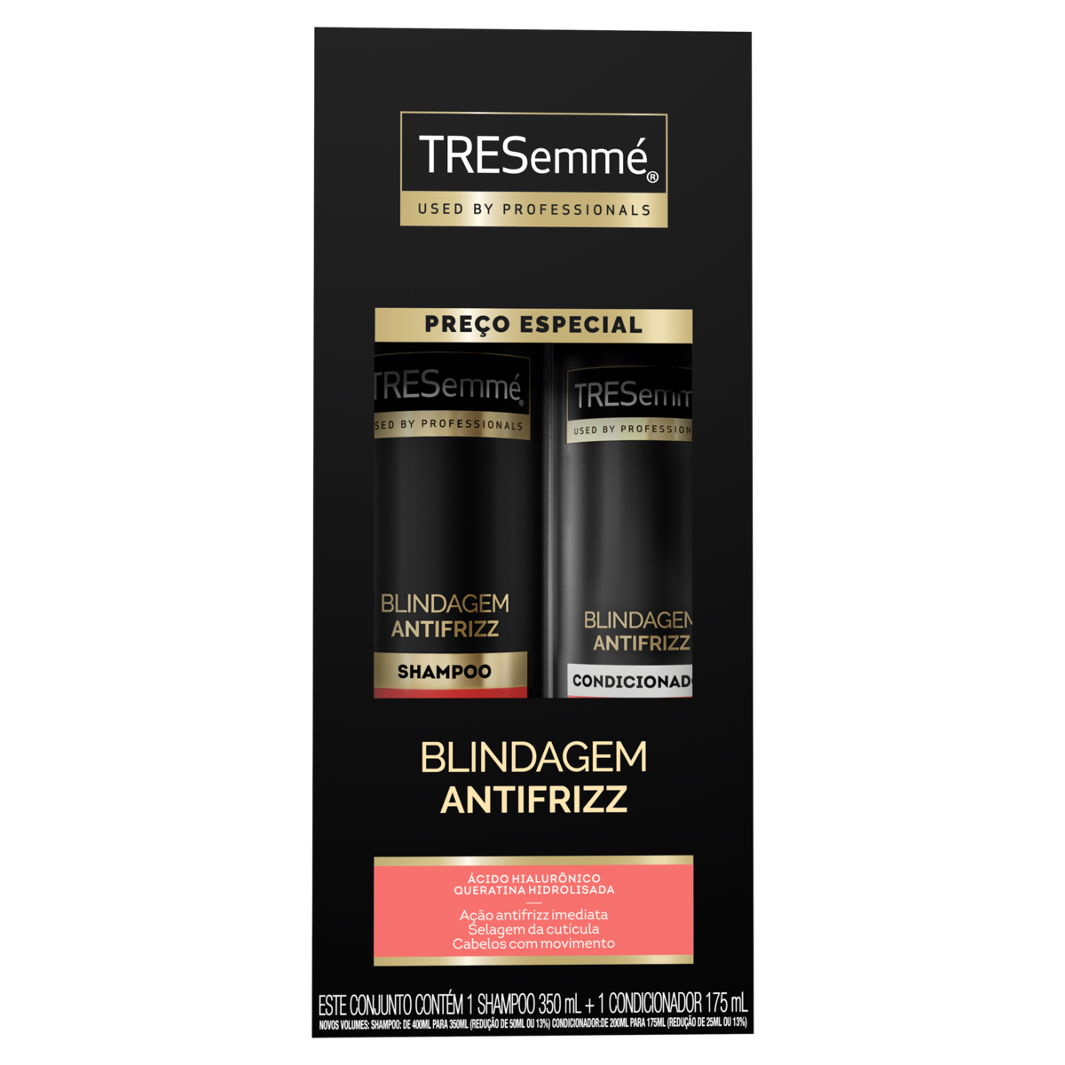 Shampoo 350ml + Condicionador 175ml Blindagem Antifrizz Tresemm&eacute;