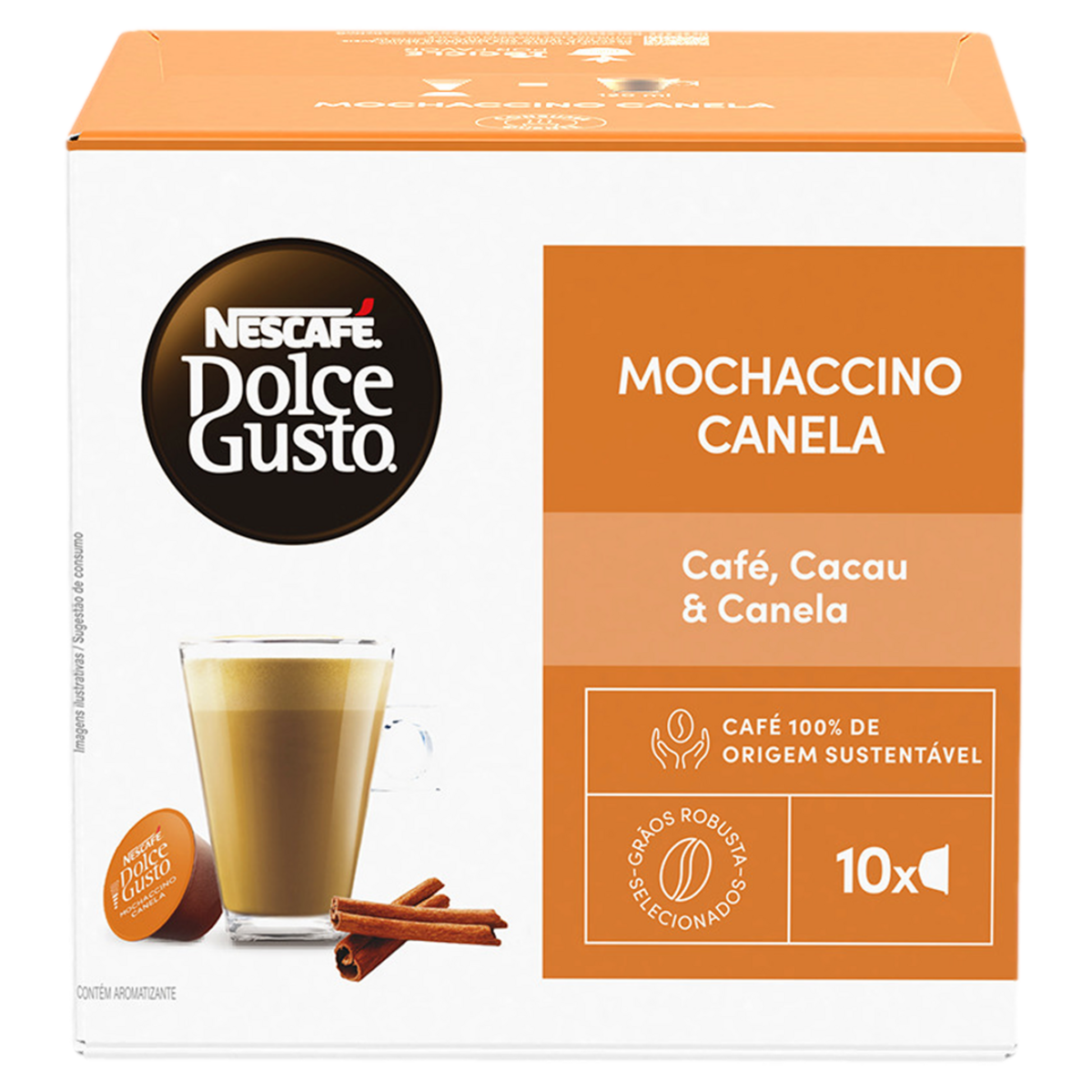 Mochaccino em C&aacute;psula Canela Dolce Gusto Nescaf&eacute; Caixa C/10 Unidades