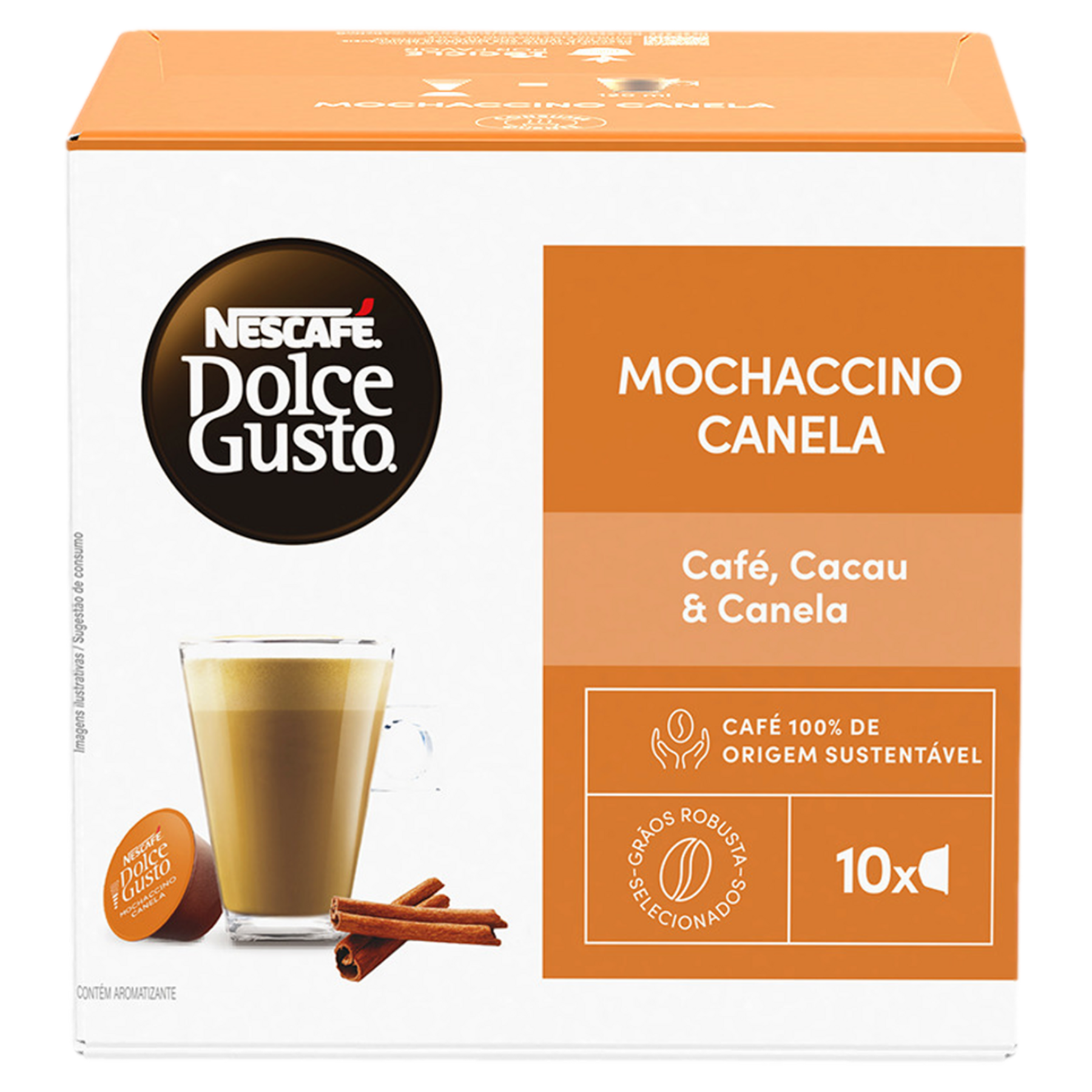 Mochaccino em Cápsula Canela Dolce Gusto Nescafé Caixa C/10 Unidades