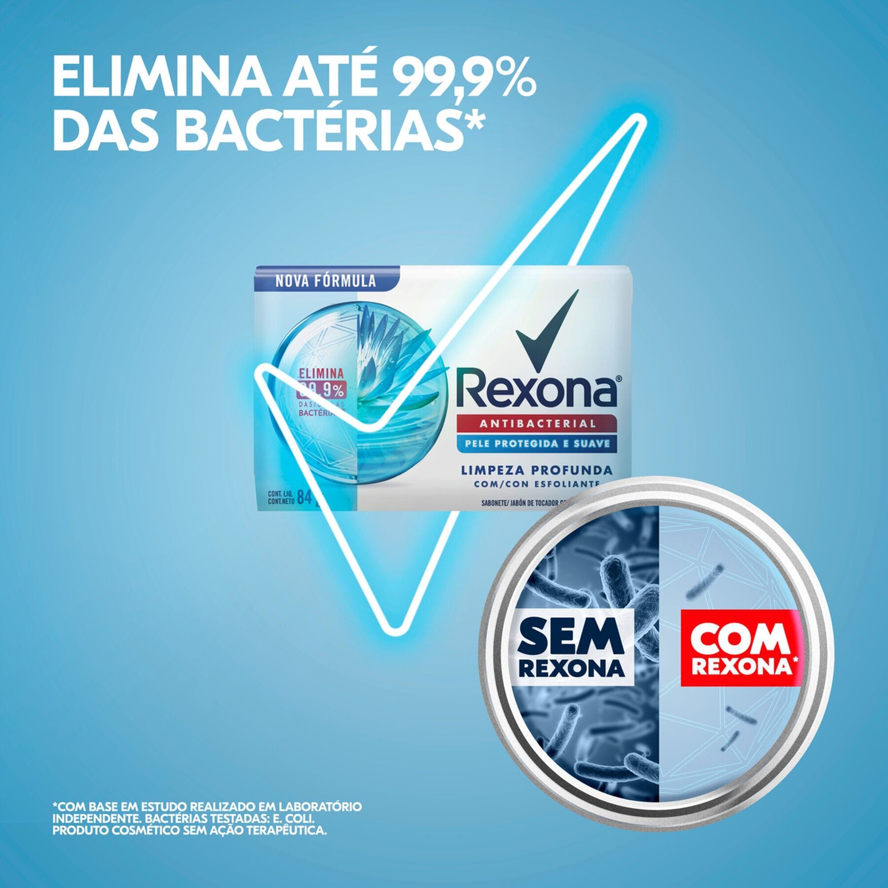 Sabonete em Barra Antibacterial Limpeza Profunda Rexona Envolt&oacute;rio 84g&nbsp;