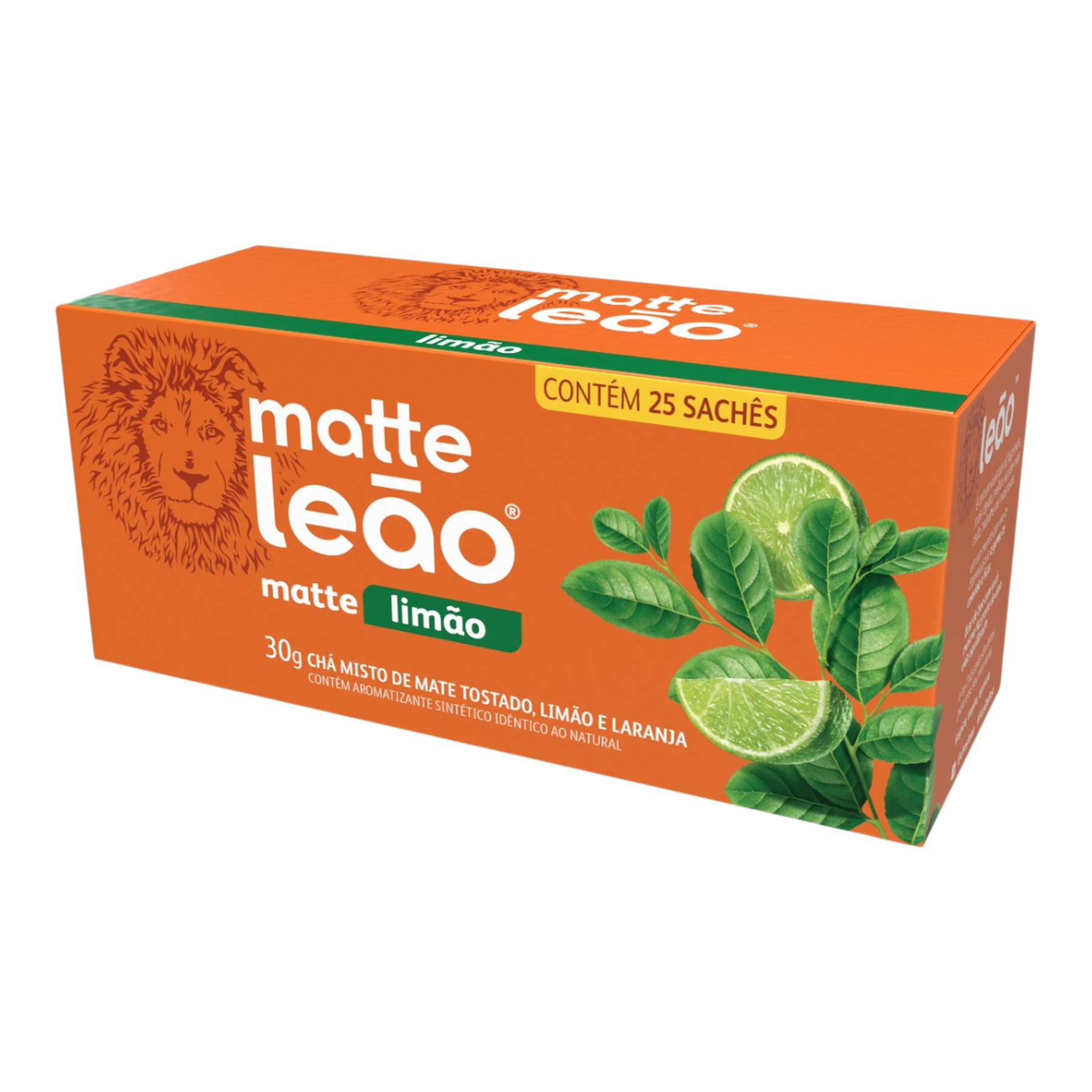Ch&aacute; Mate Tostado Lim&atilde;o Matte Le&atilde;o Caixa 30g 25 Unidades