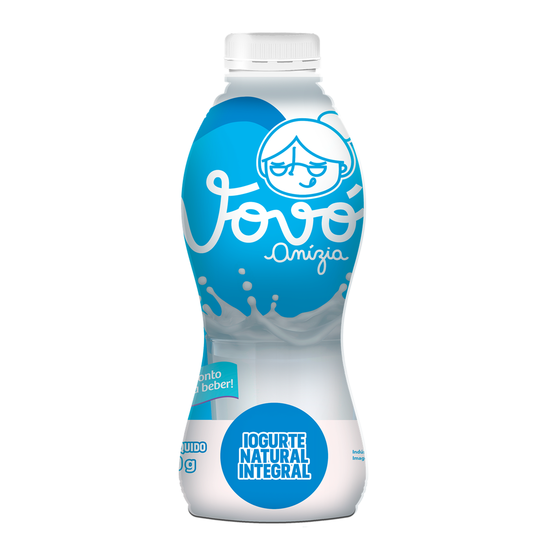 Iogurte Natural Integral Vov&oacute; An&iacute;zia Garrafa 800g
