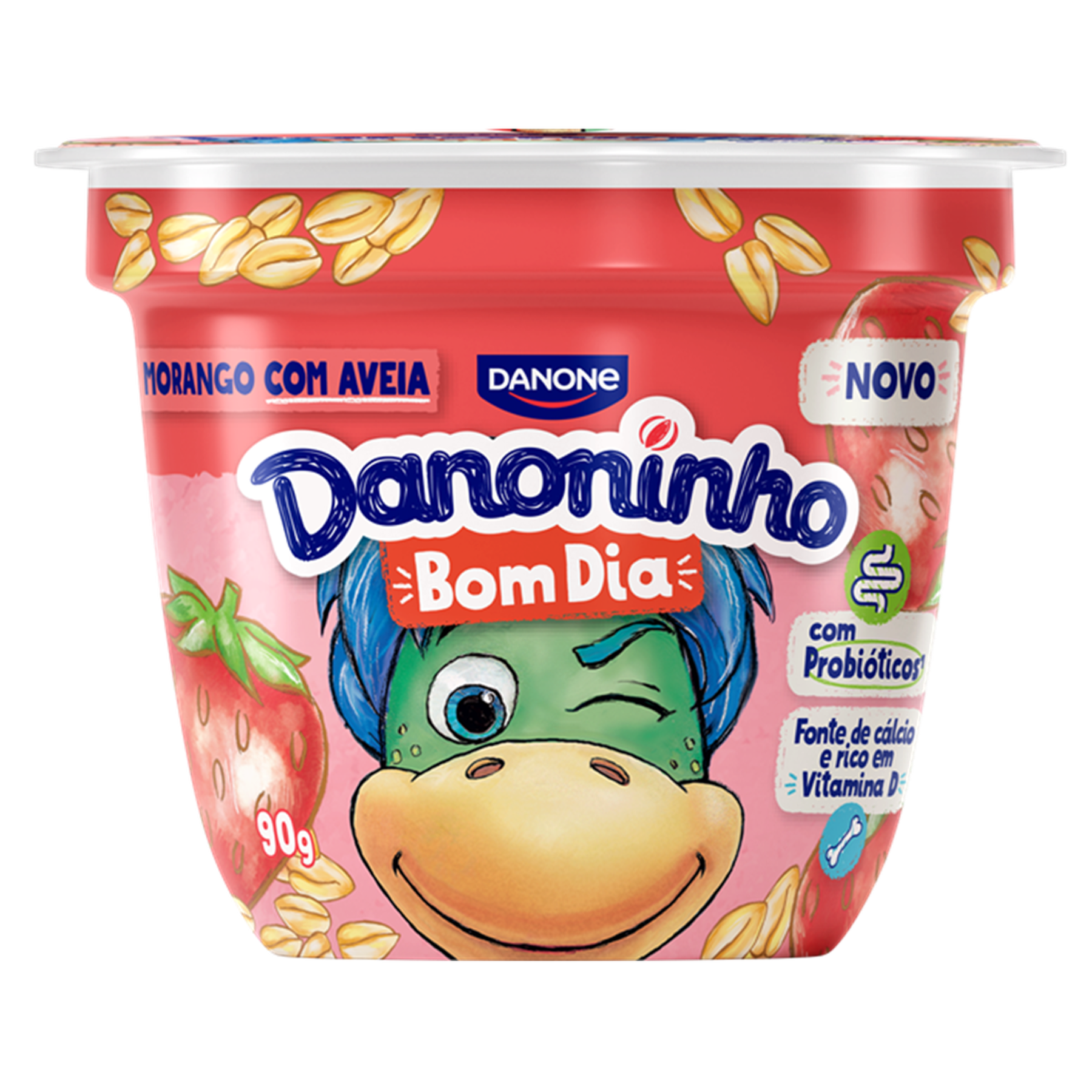 Queijo Petit Suisse Morango com Aveia Bom Dia Danoninho 90g