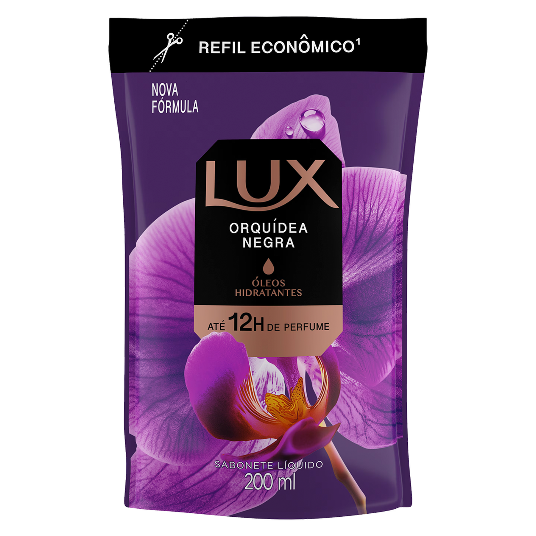 Sabonete L&iacute;quido Orqu&iacute;dea Negra Lux Botanicals Sach&ecirc; 200ml