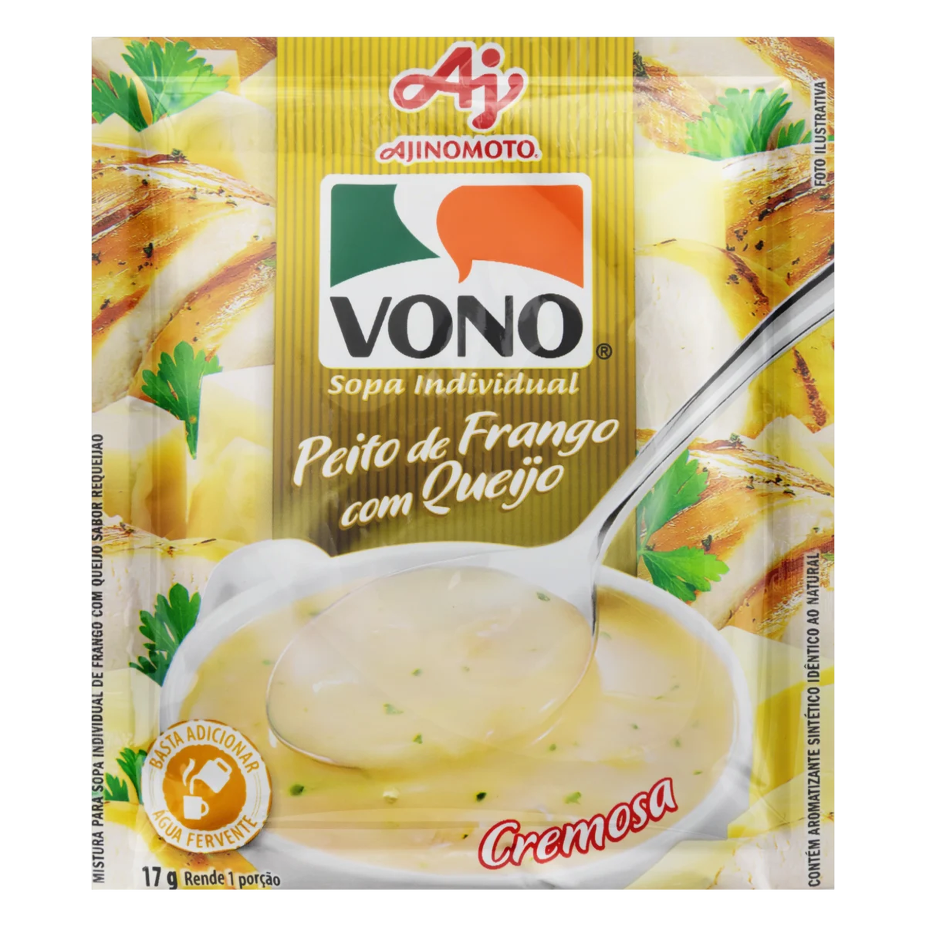 Sopa Individual Cremosa Peito de Frango com Queijo Vono Sach&ecirc; 17g&nbsp;