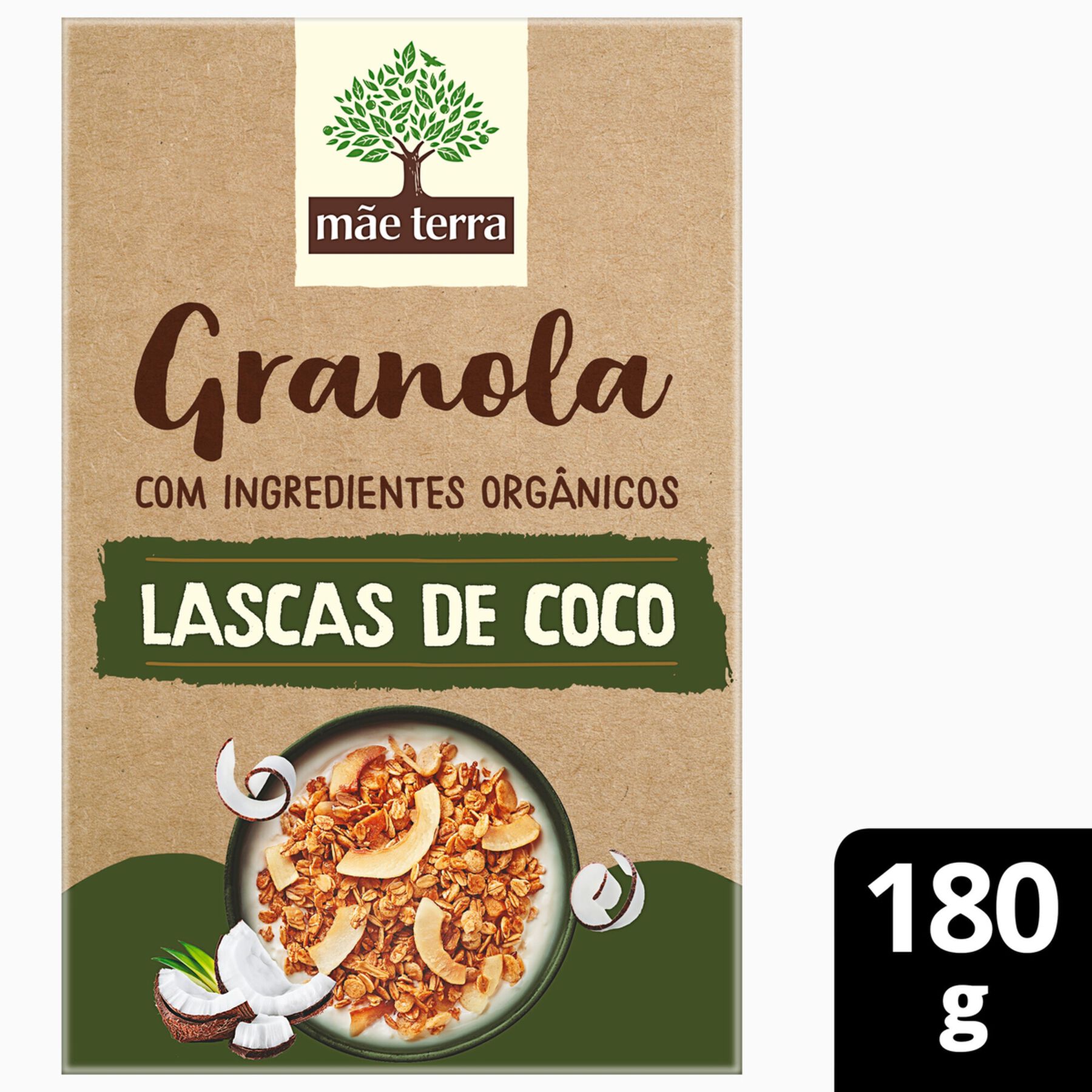 Granola Lascas de Coco Mãe Terra Caixa 180g