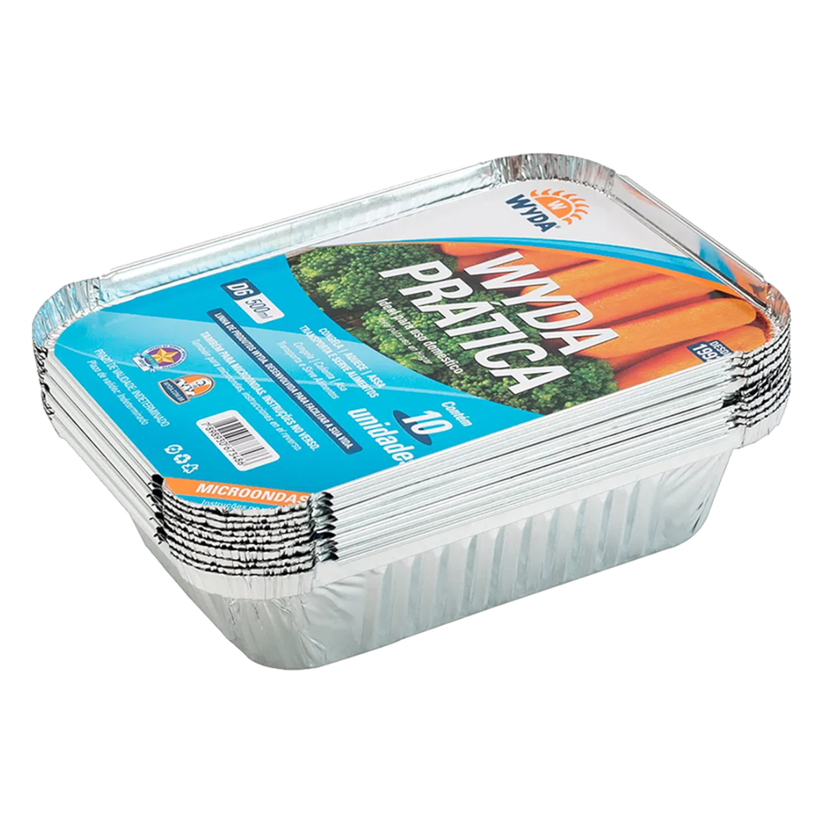 Marmitex D6 Embalagem Alum&iacute;nio Wyda 500ml