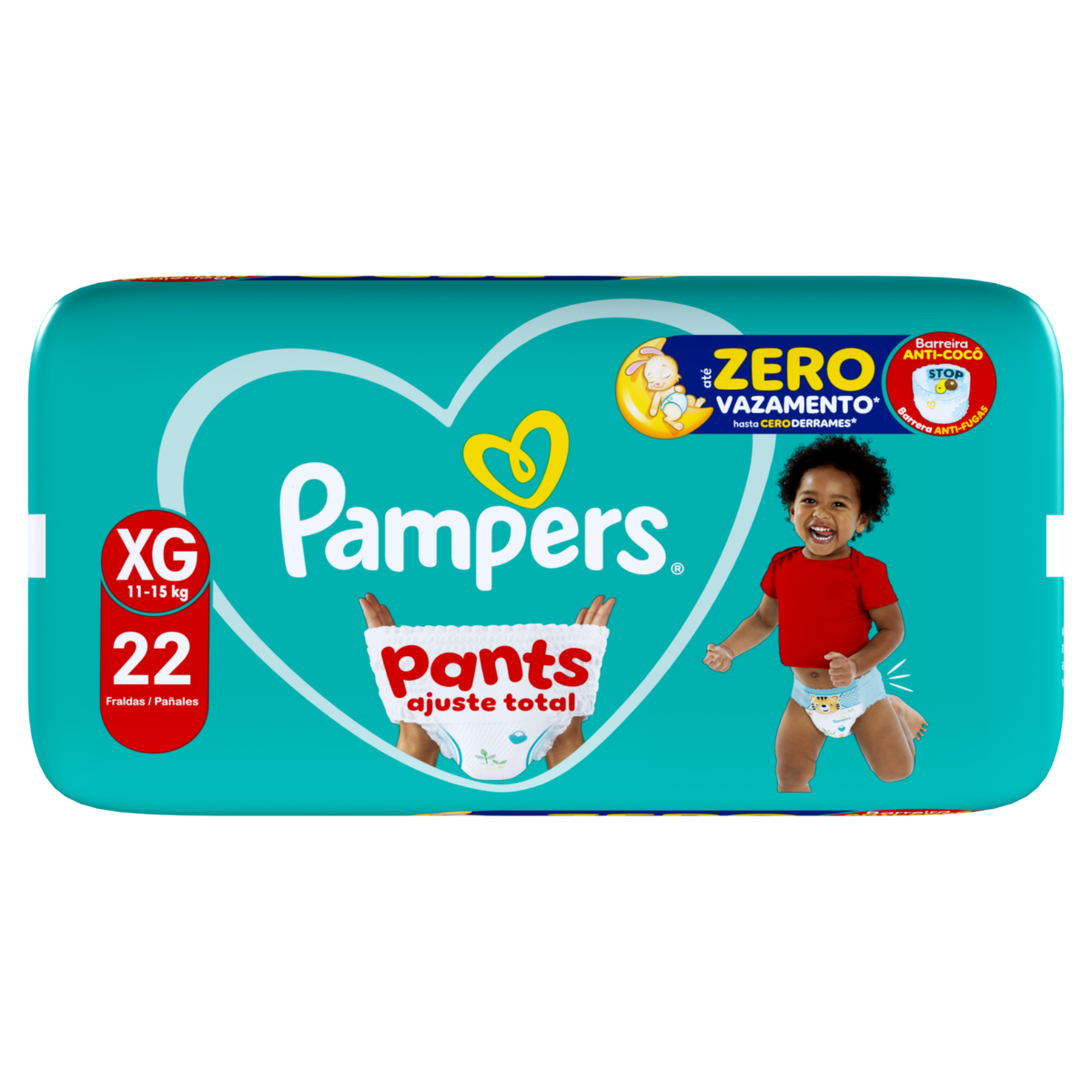 Fralda Descart&aacute;vel Infantil Pants Ajuste Total Pampers XG Pacote C/22 Unidades