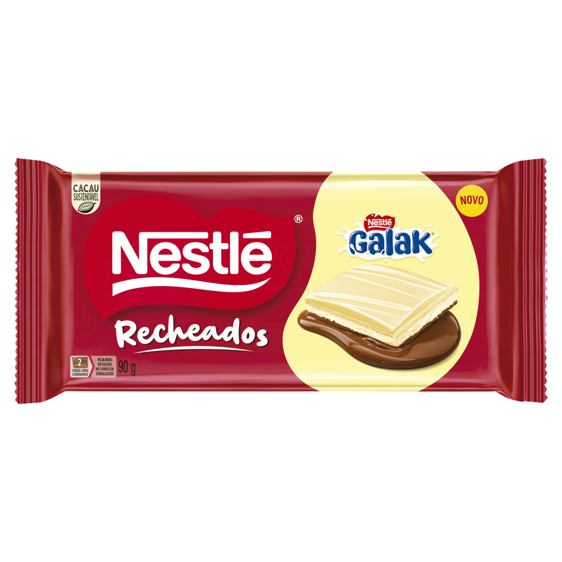 Chocolate Galak Nestl&eacute; Recheados Pacote 90g