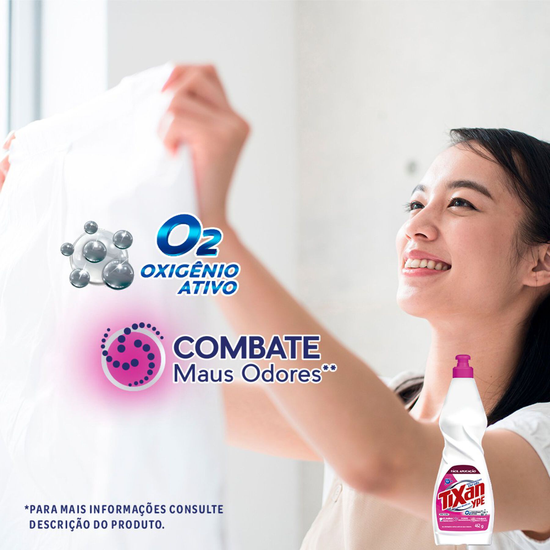 Tira Manchas Gel Roupas Brancas Tixan Ypê Squeeze 462g