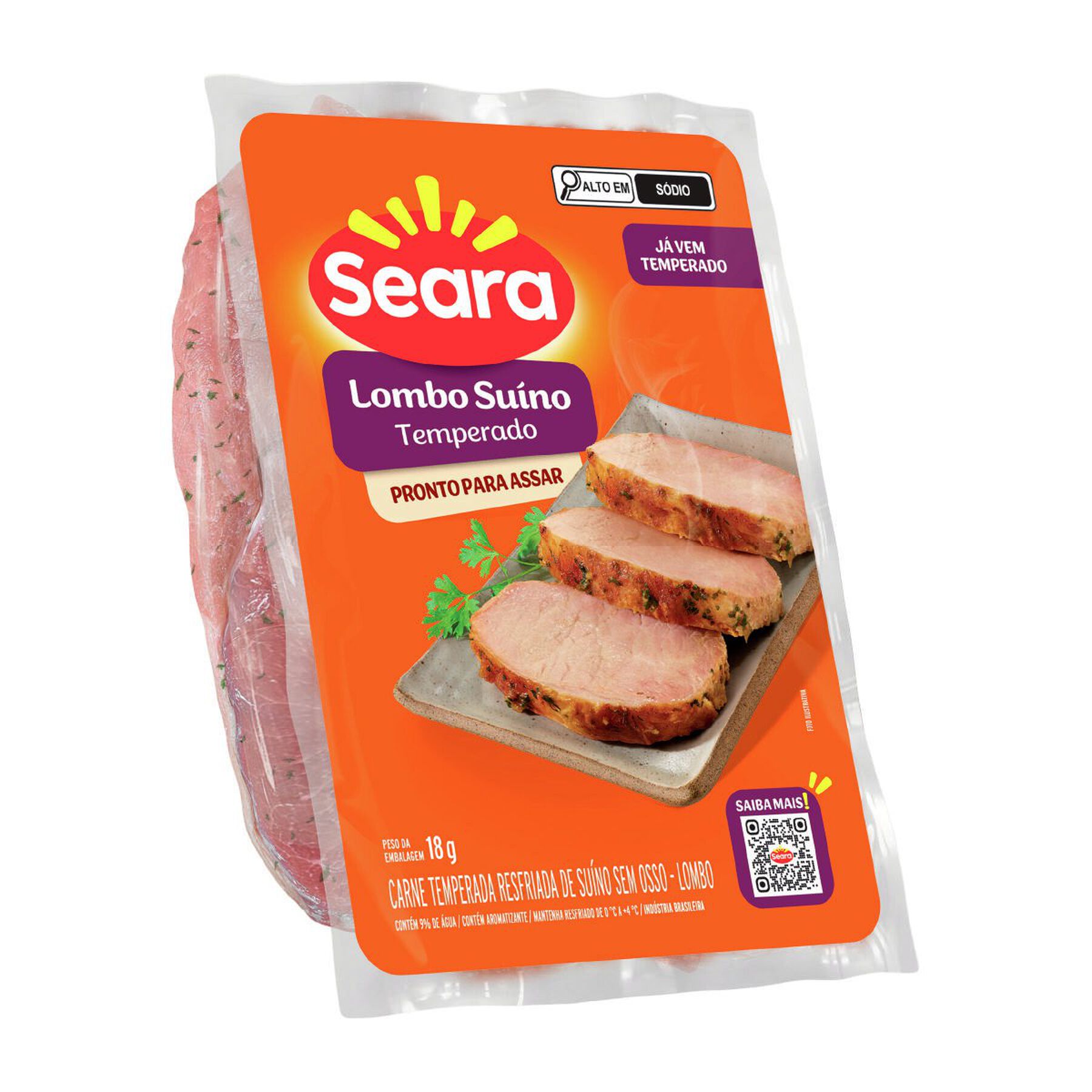 Carne Temperada Lombo Suíno Seara aprox. 800g
