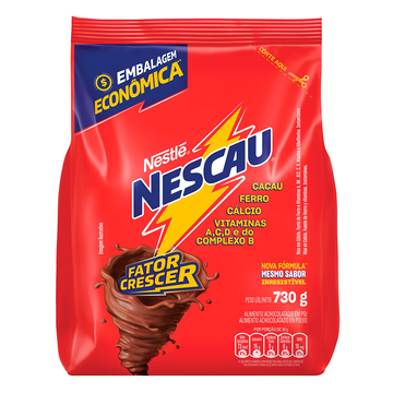 Achocolatado em Pó Nescau Nestlé Pacote 730g - Embalagem Econômica