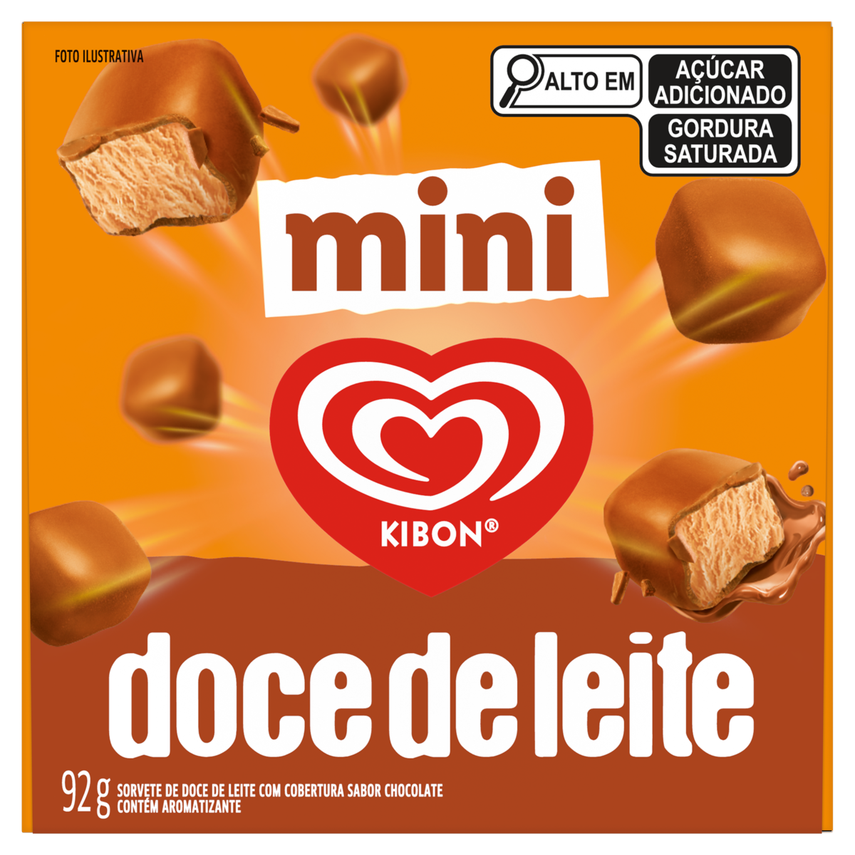 Mini Sorvete Doce de Leite Kibon Caixa 92g